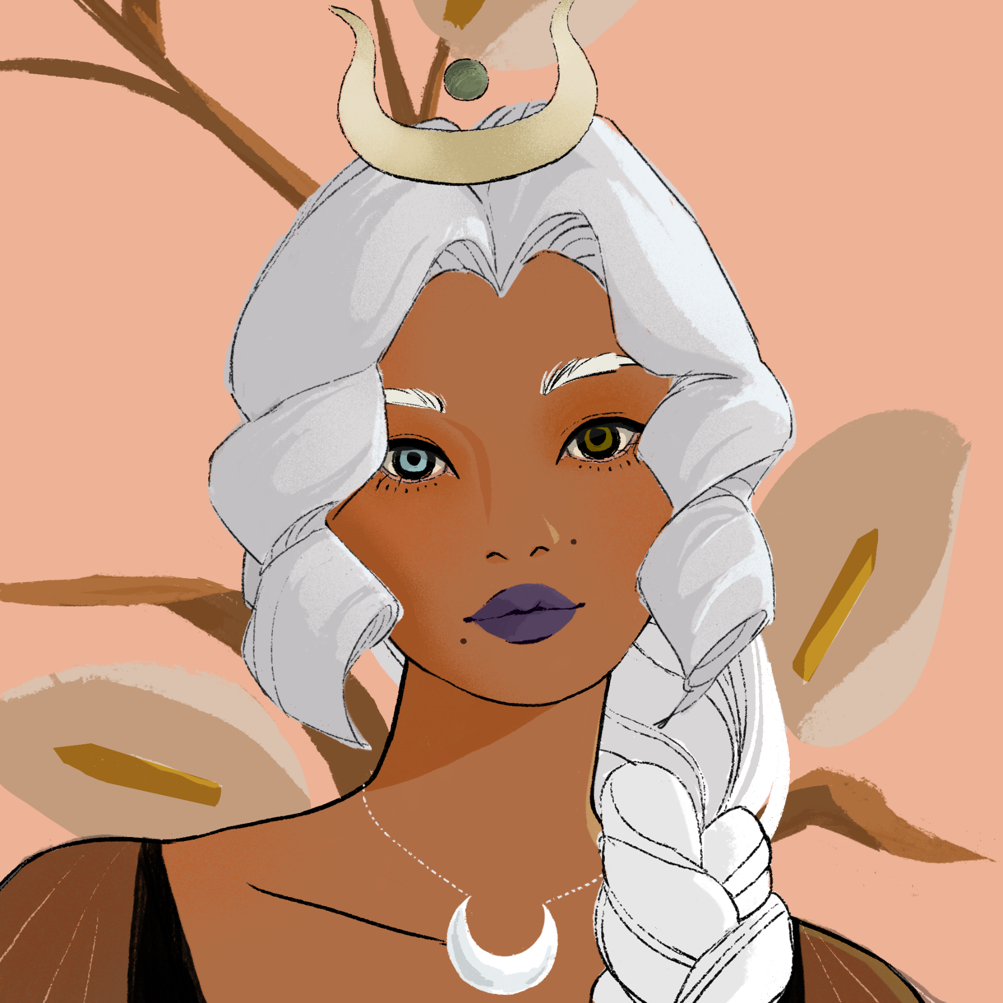 a portrait of Fleur bubble