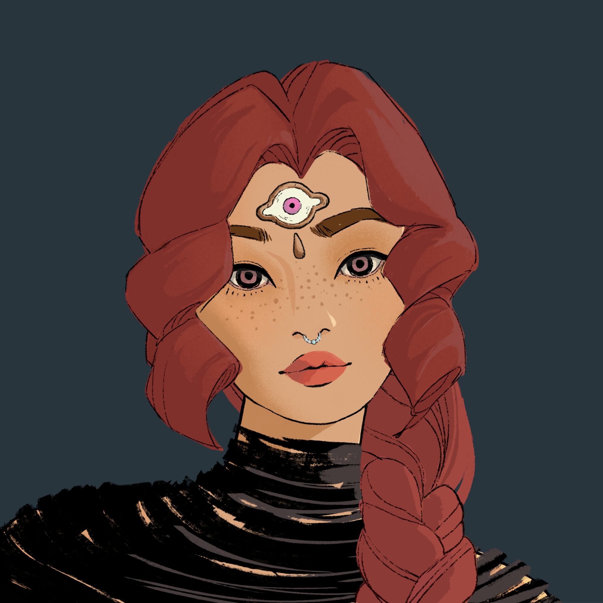 a portrait of Lila the lithe