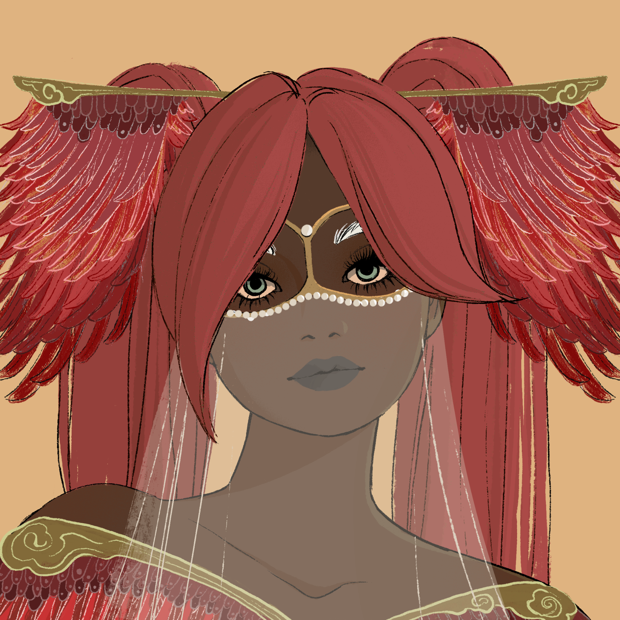 a portrait of Aria, the dazzling tambourine