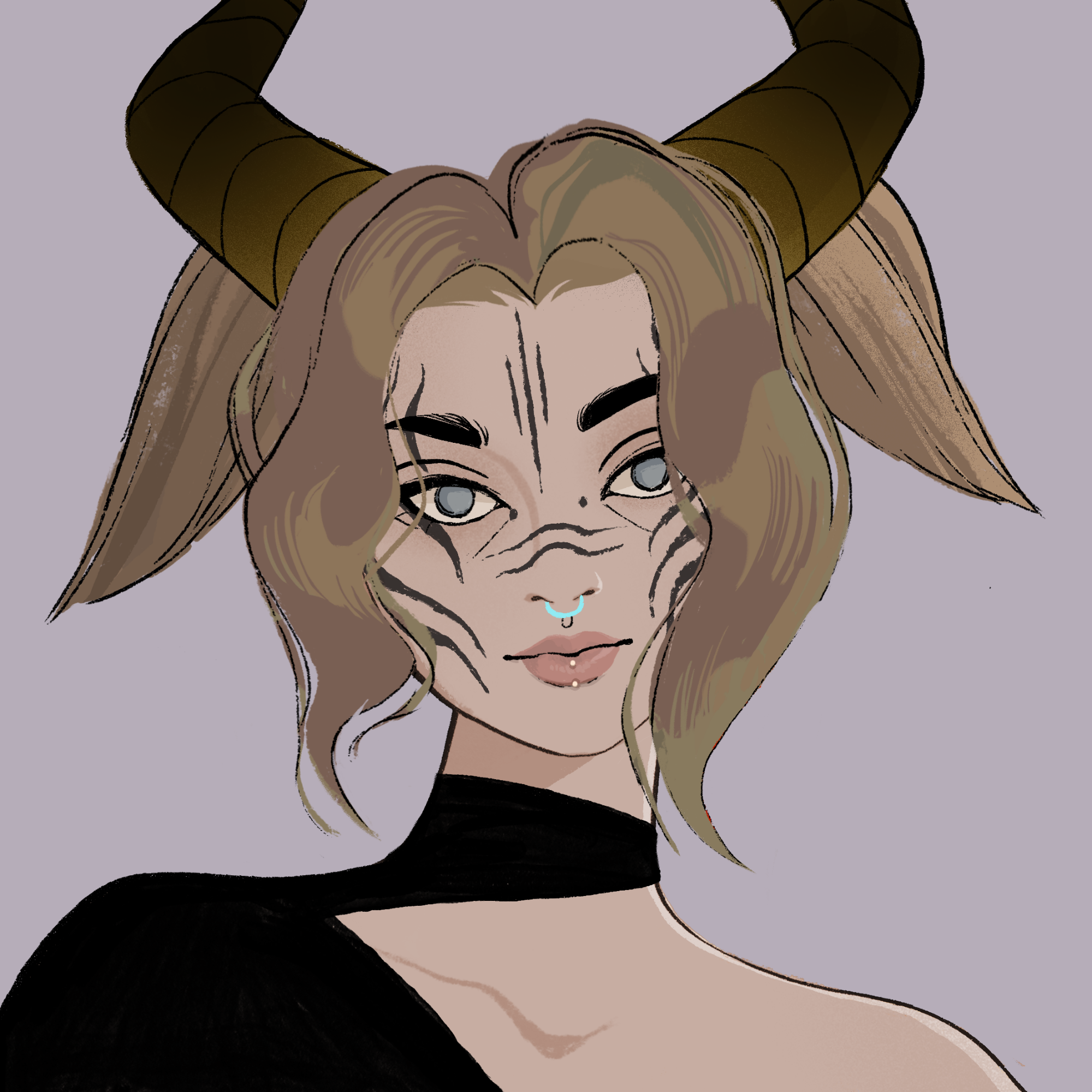 a portrait of Katla the rotten
