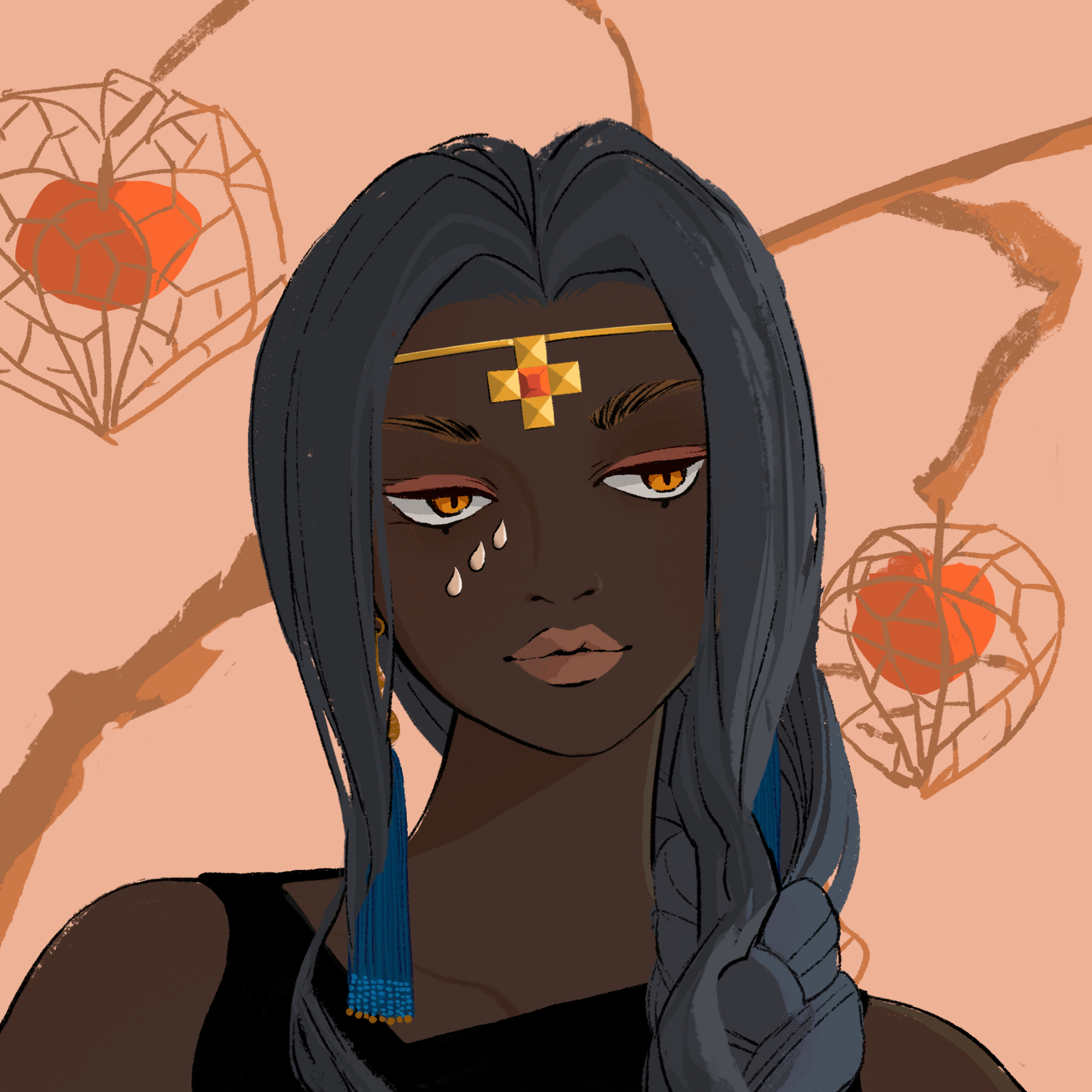 a portrait of Lady tulle