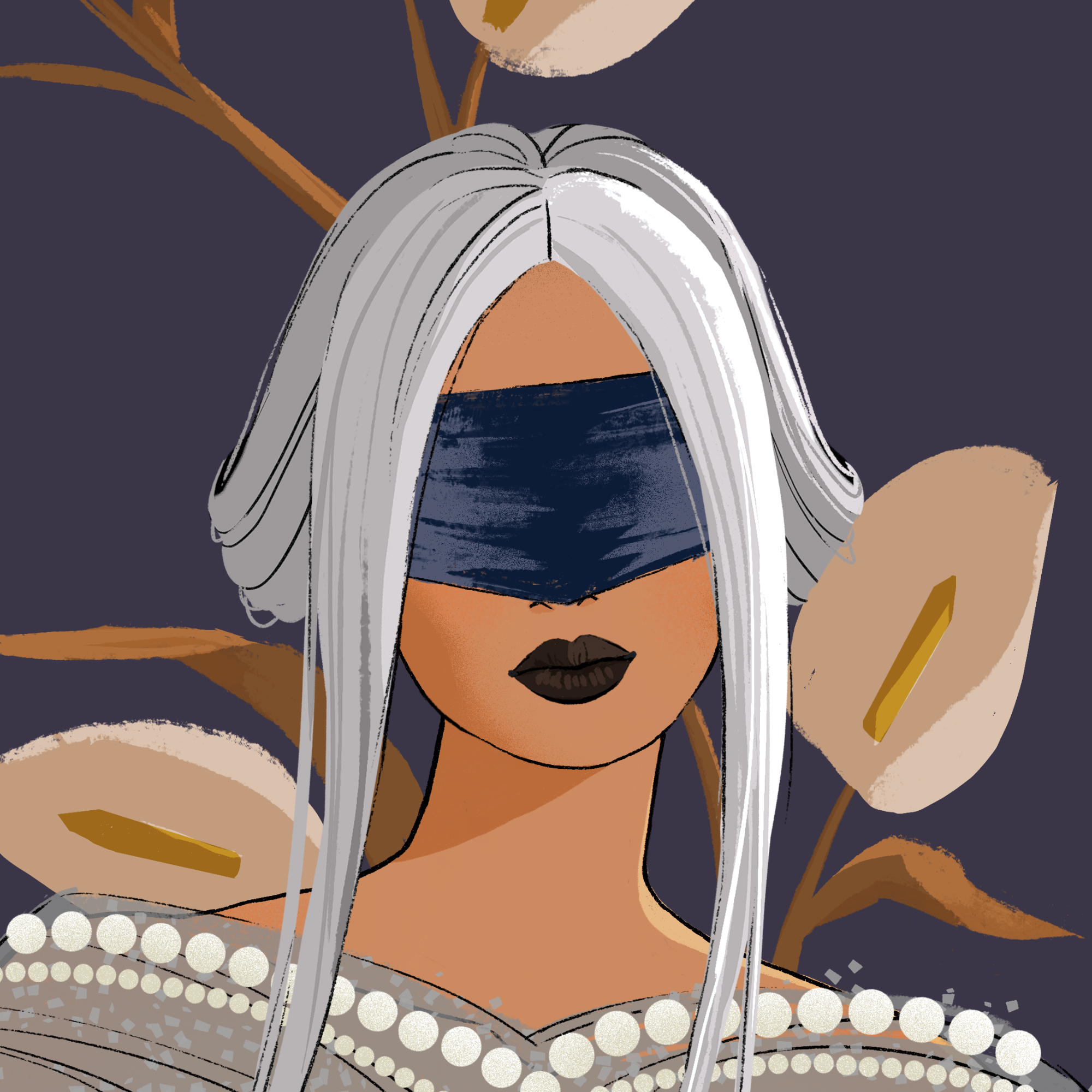 a portrait of Orange rainbow