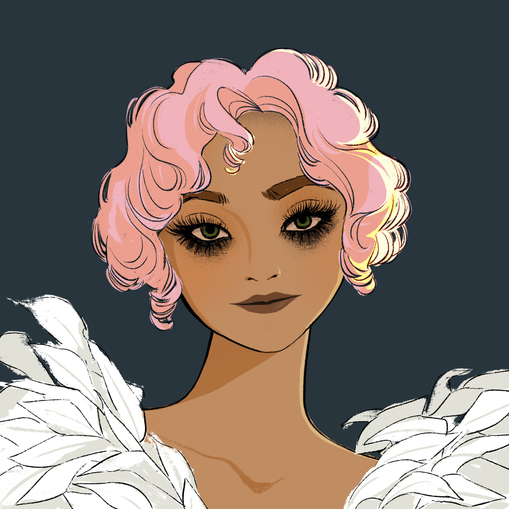 a portrait of Mistress headstone