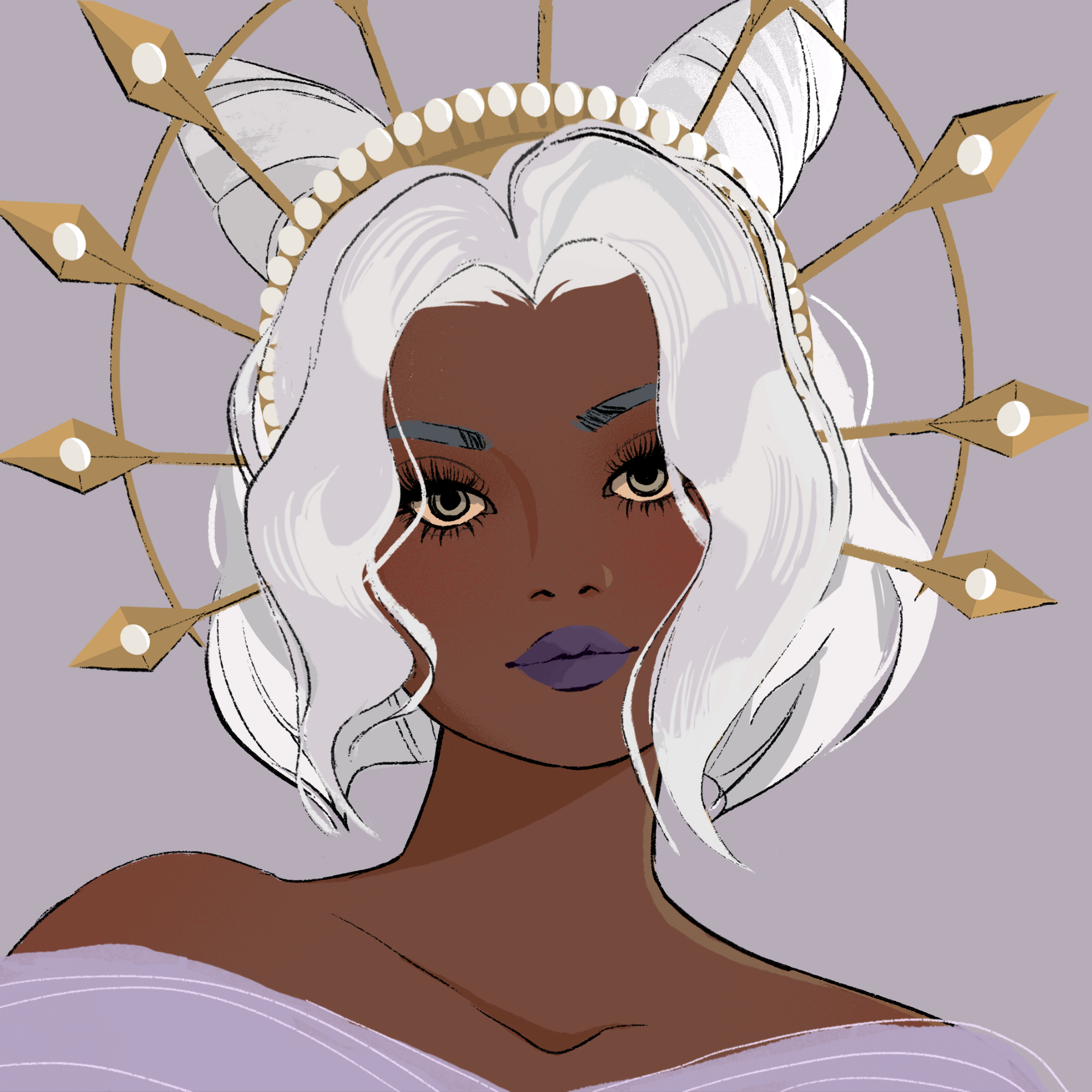 a portrait of Damask the light