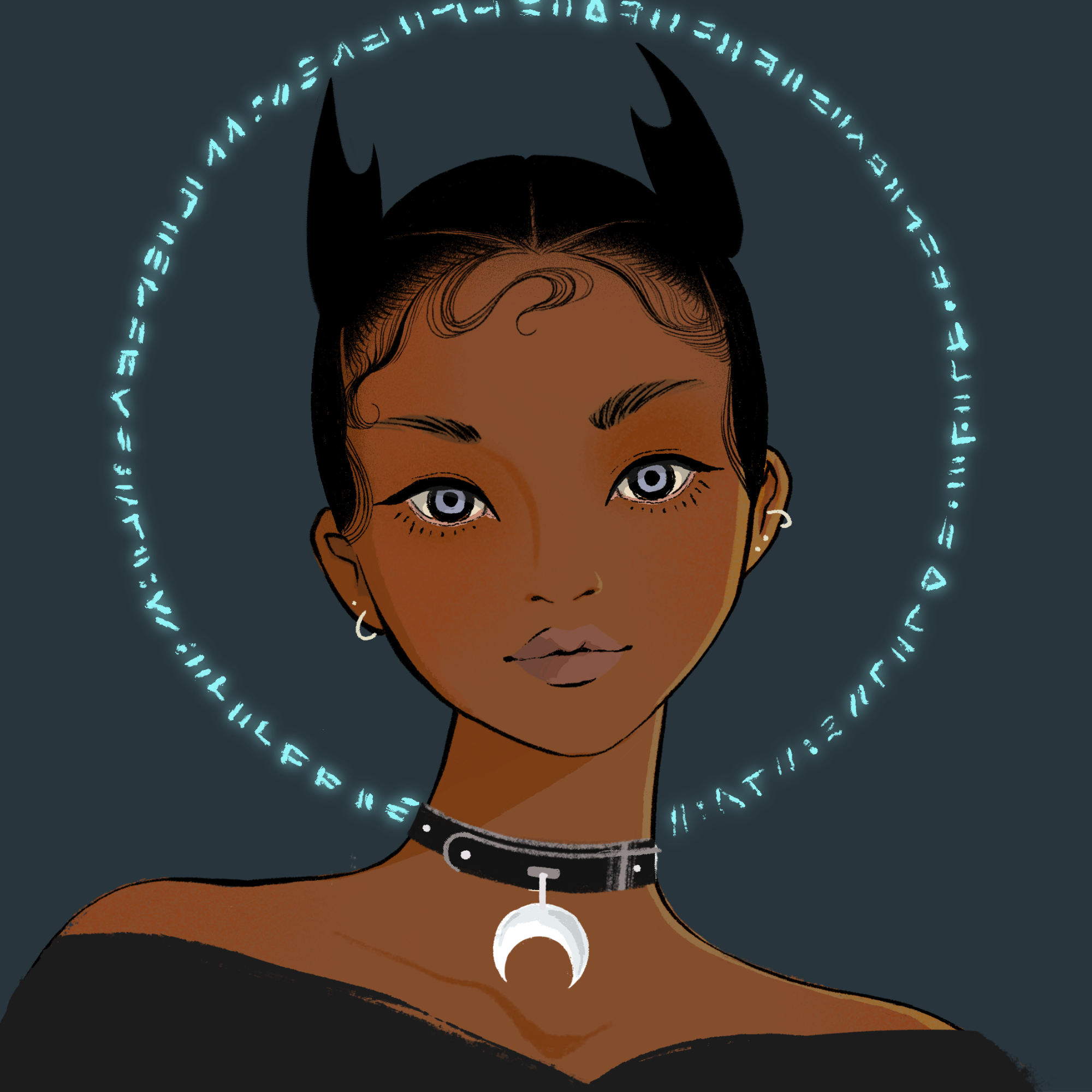 a portrait of Columba gradient