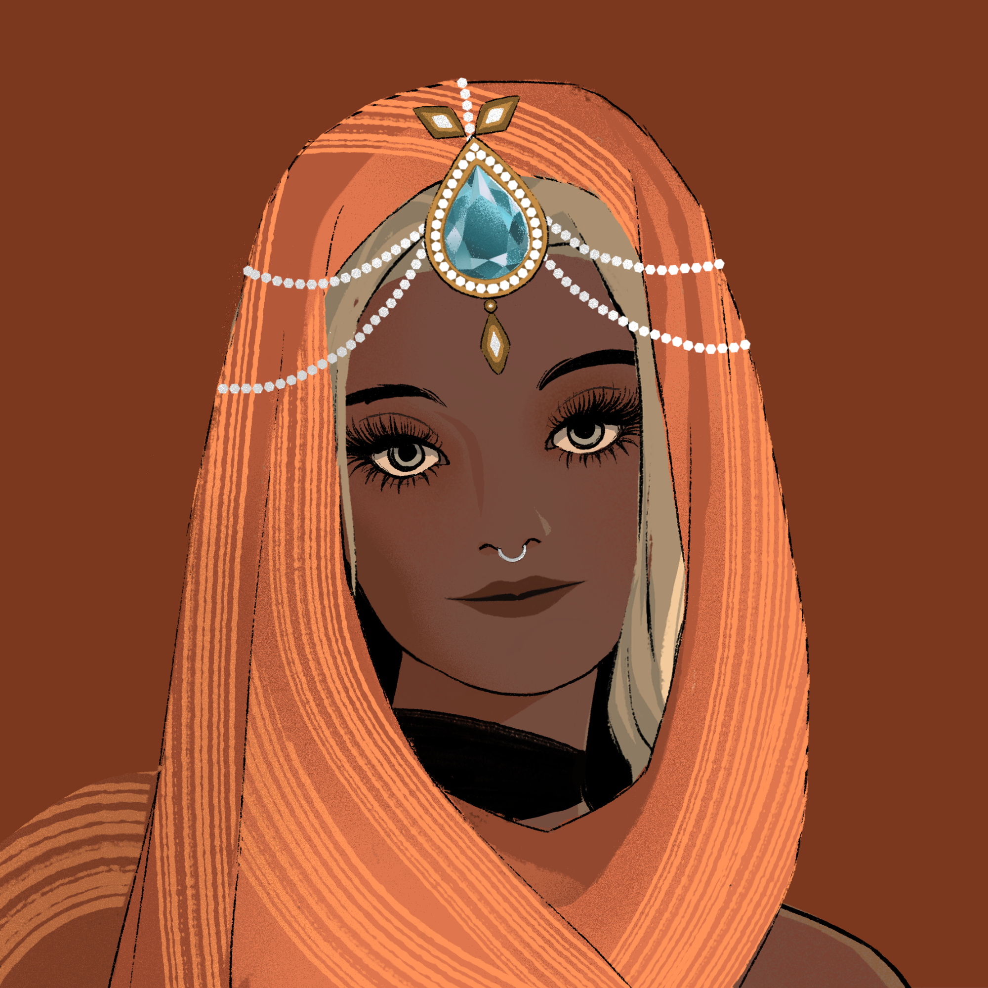 a portrait of Hymn, the glamorous spangle