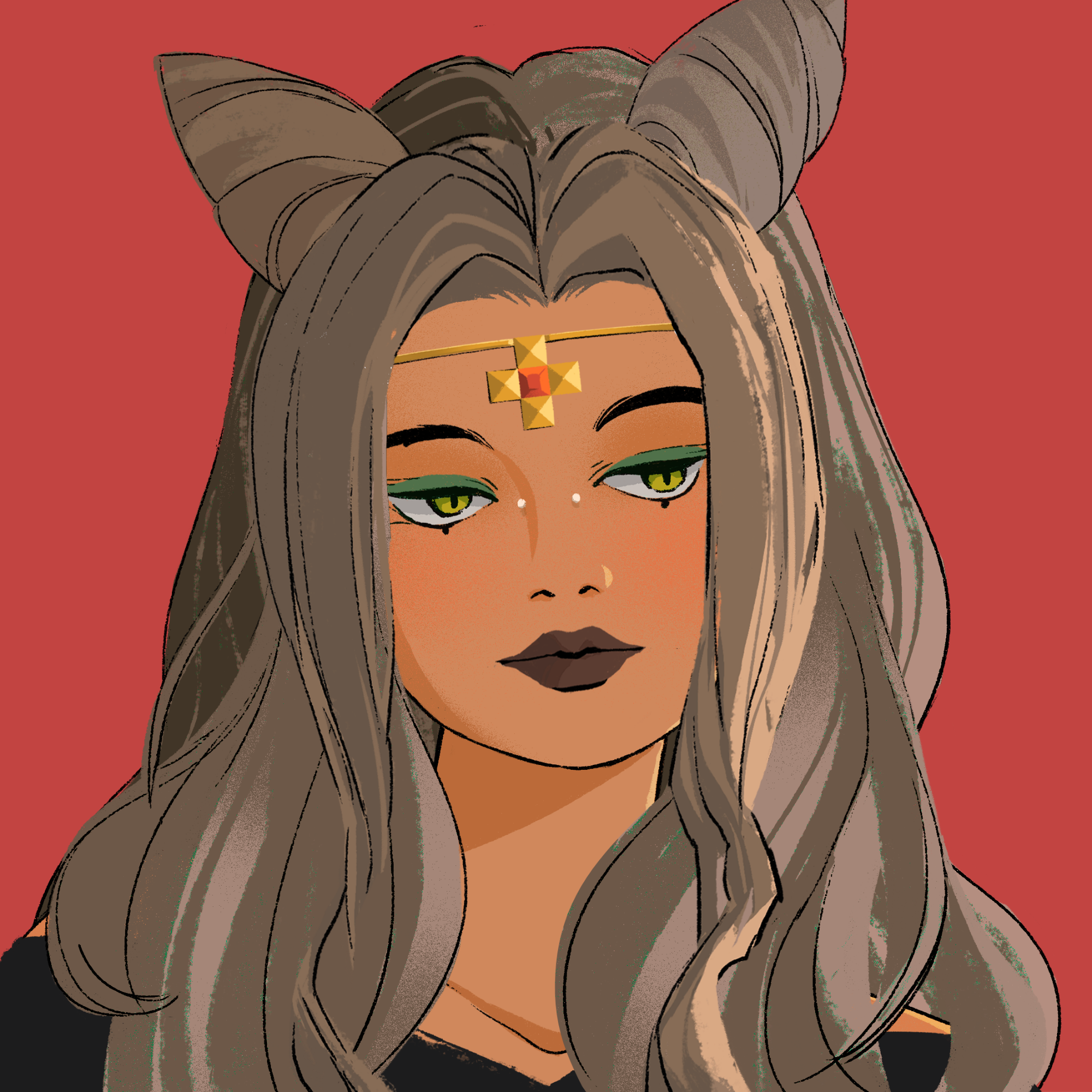 a portrait of Spinel the golden