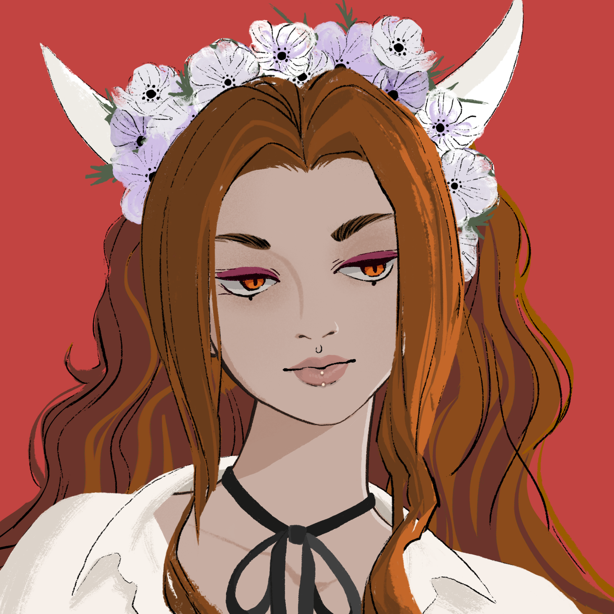 a portrait of Sunflower, the ginger bun