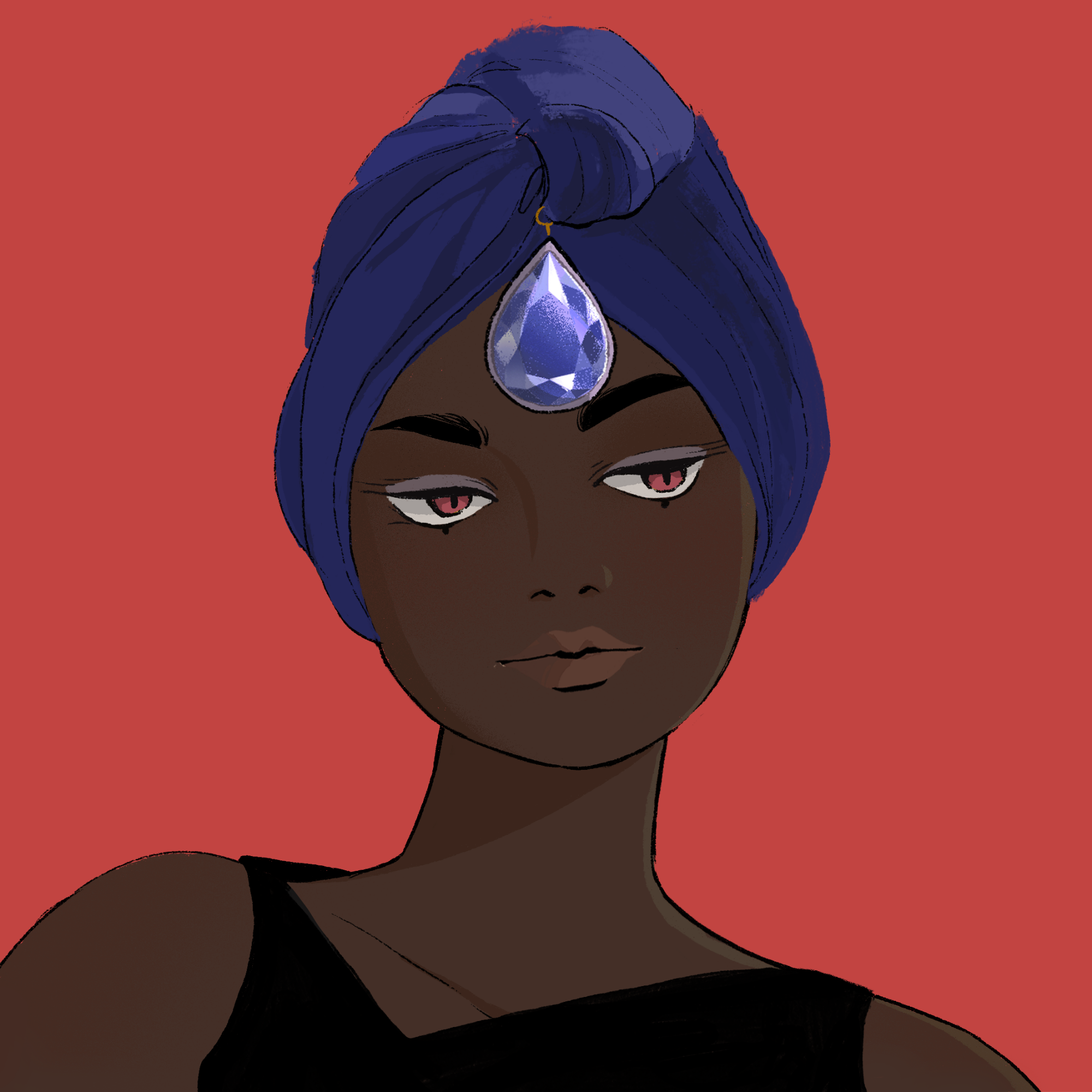 a portrait of Morganite of the tower