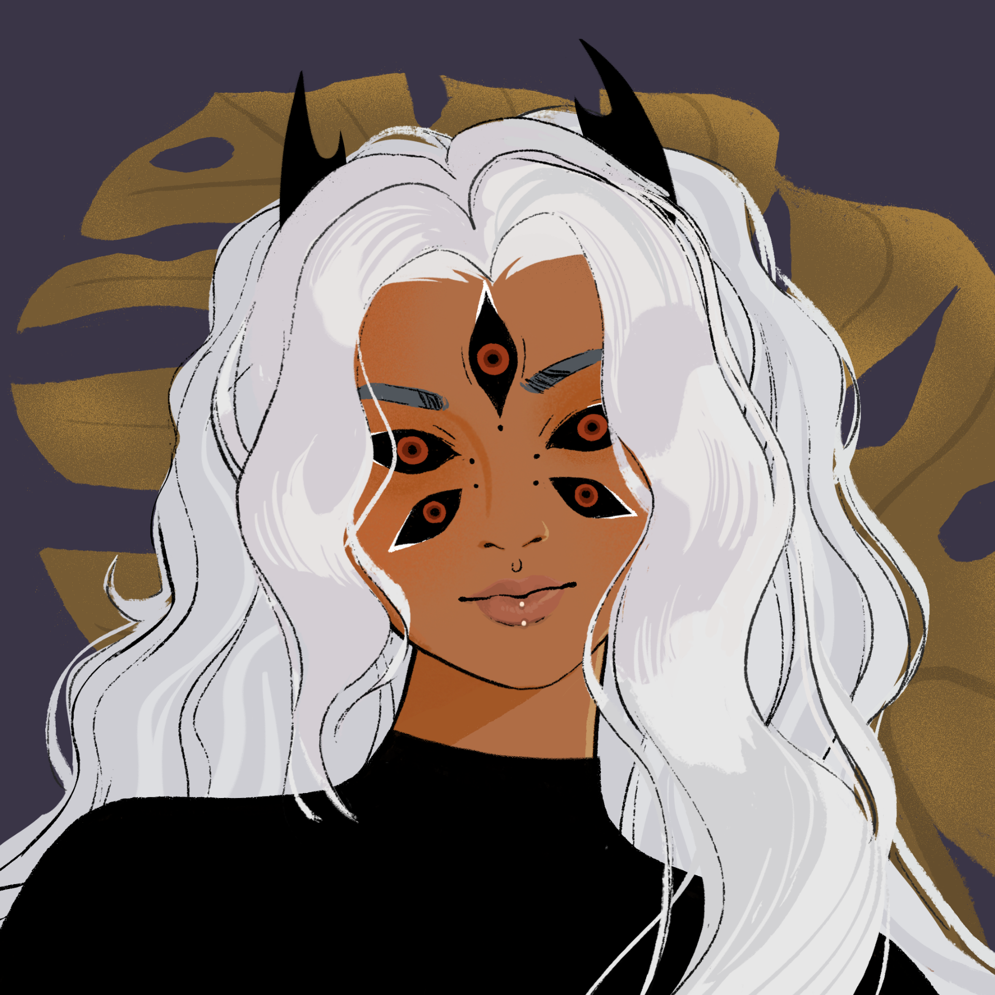 a portrait of Kone of the demon market