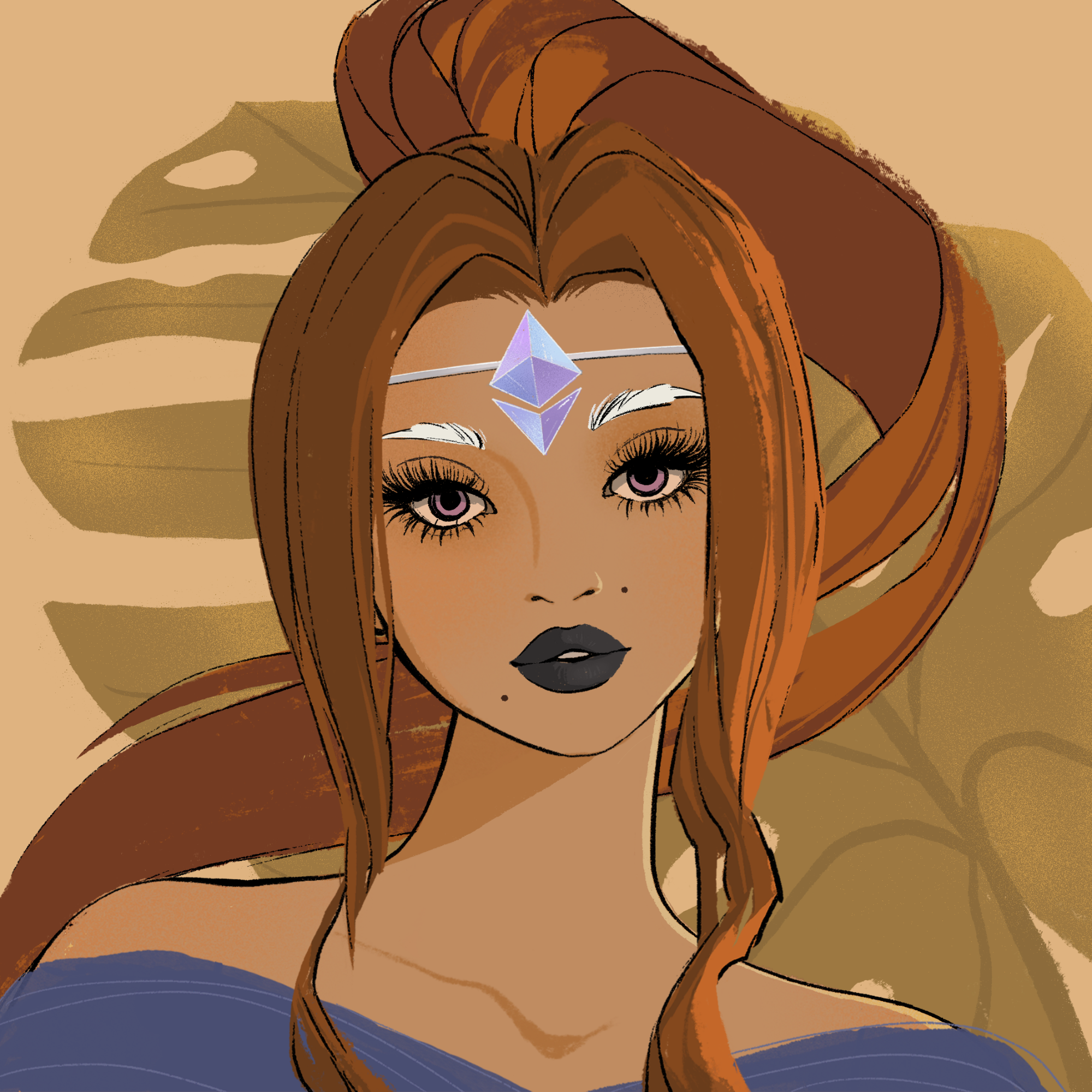 a portrait of Indole the beautiful