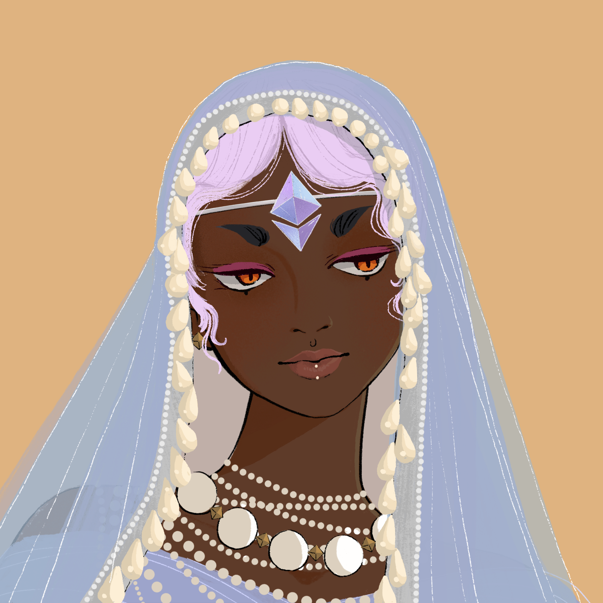 a portrait of Lady heliotrope