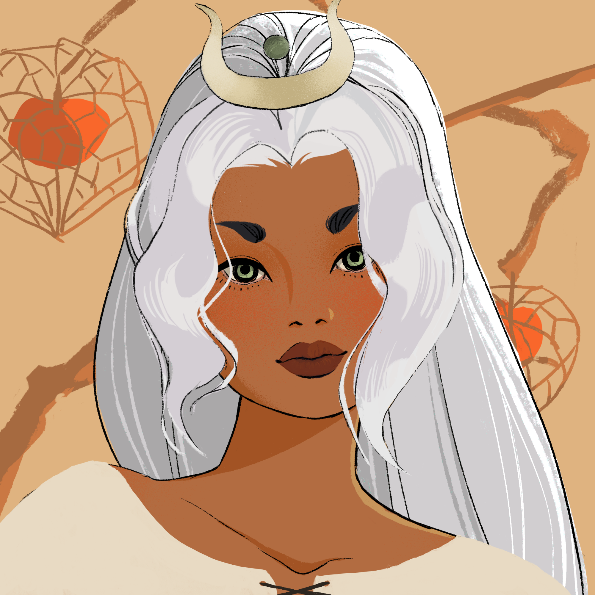 a portrait of Olive candle