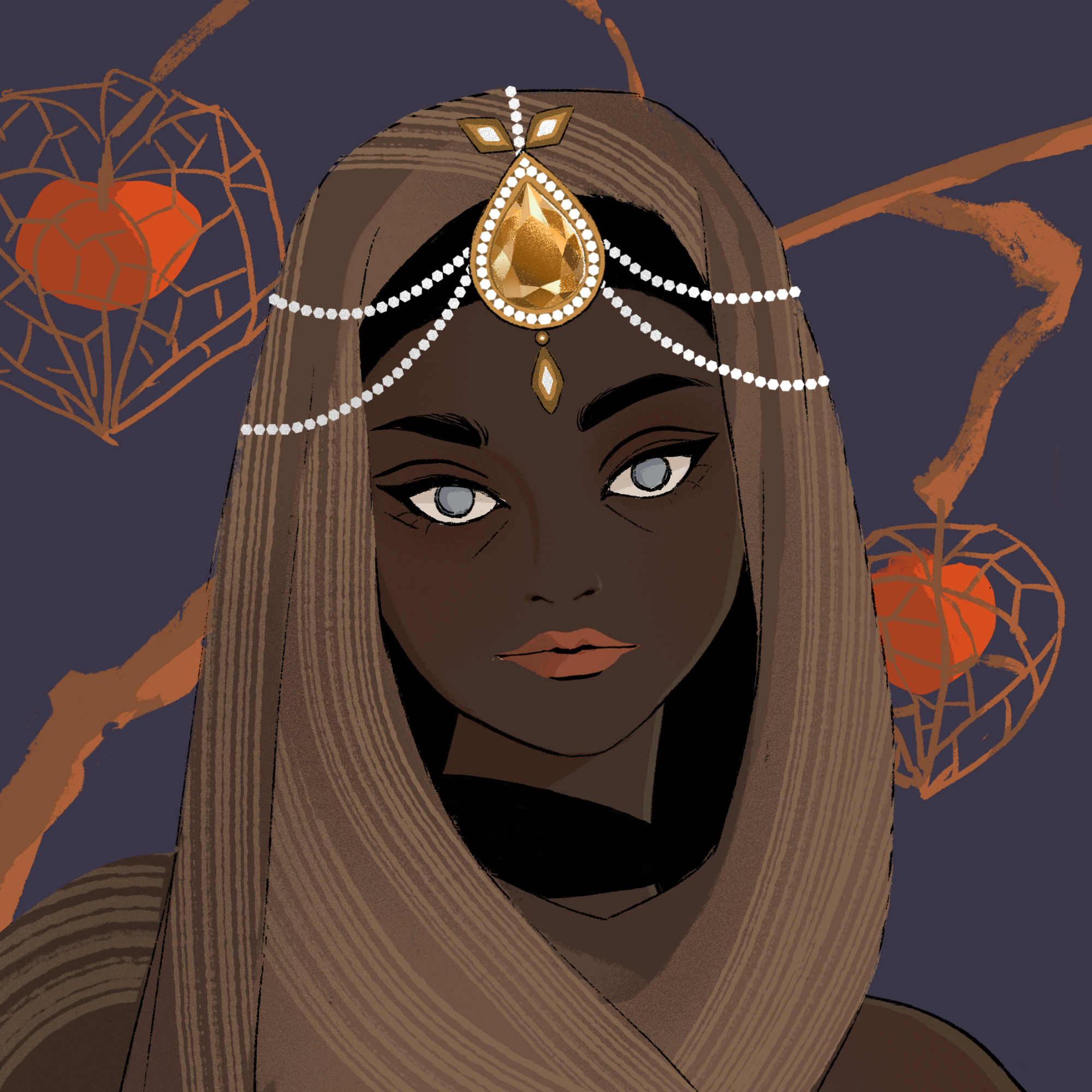 a portrait of Garnet, the suggestive flounce