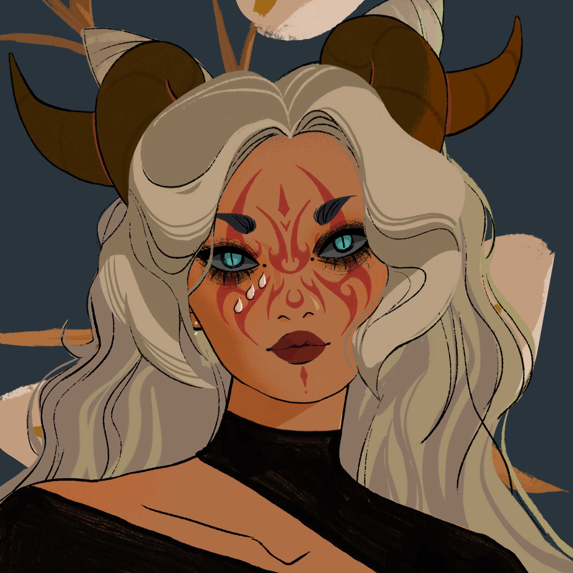 a portrait of Tsunami, the terrible ruckus