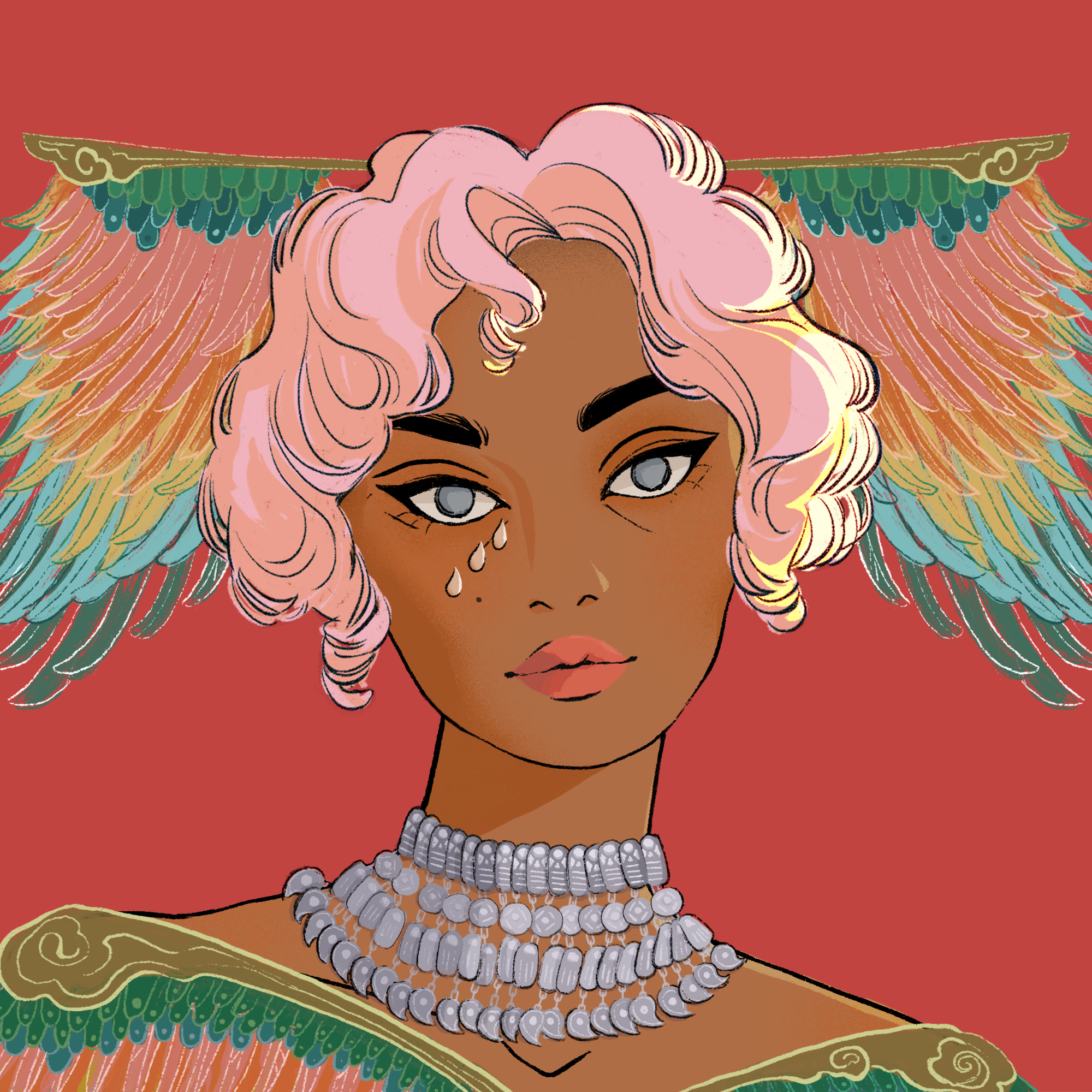 a portrait of Ylang-ylang, the striking crystal