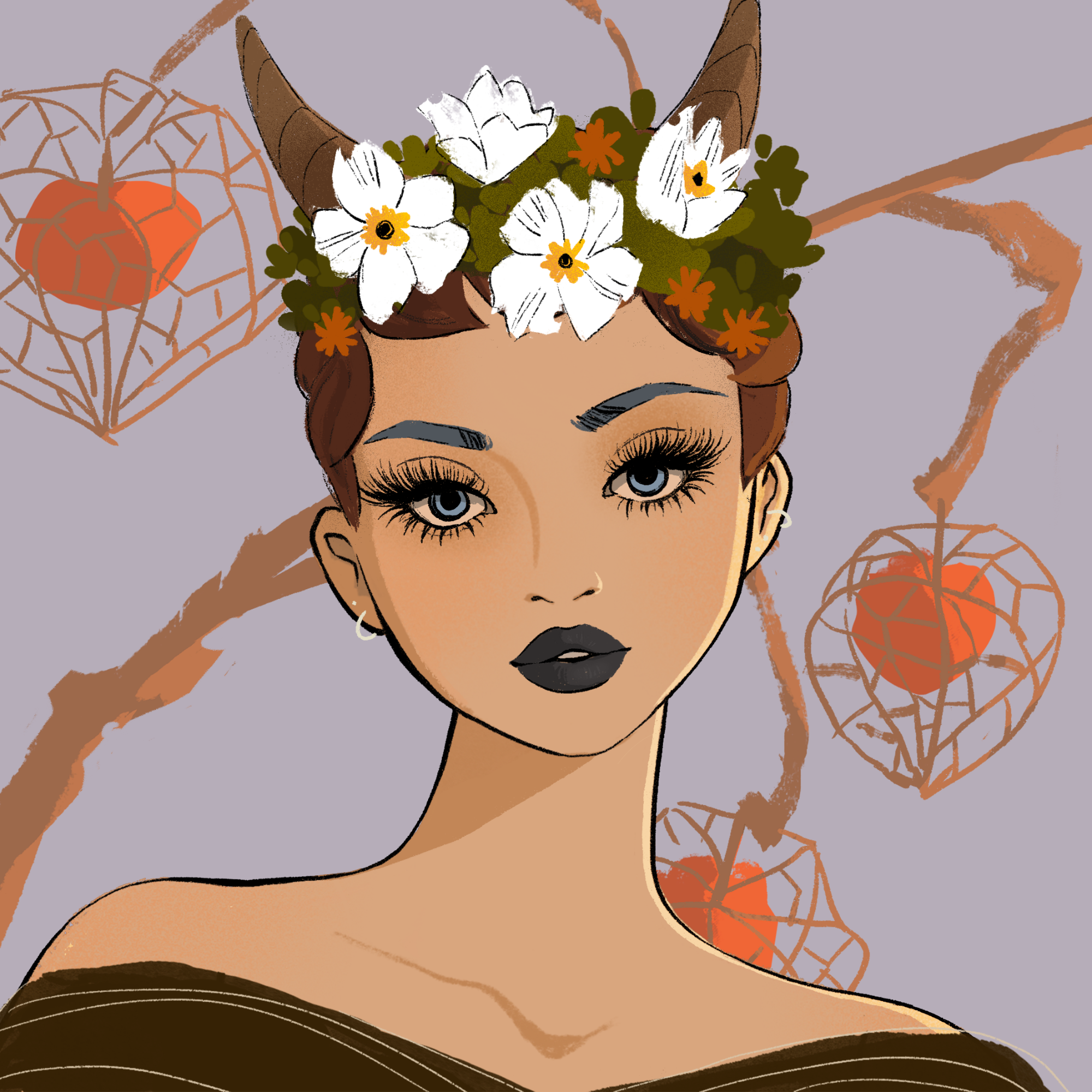 a portrait of Horseradish, the variegated plow