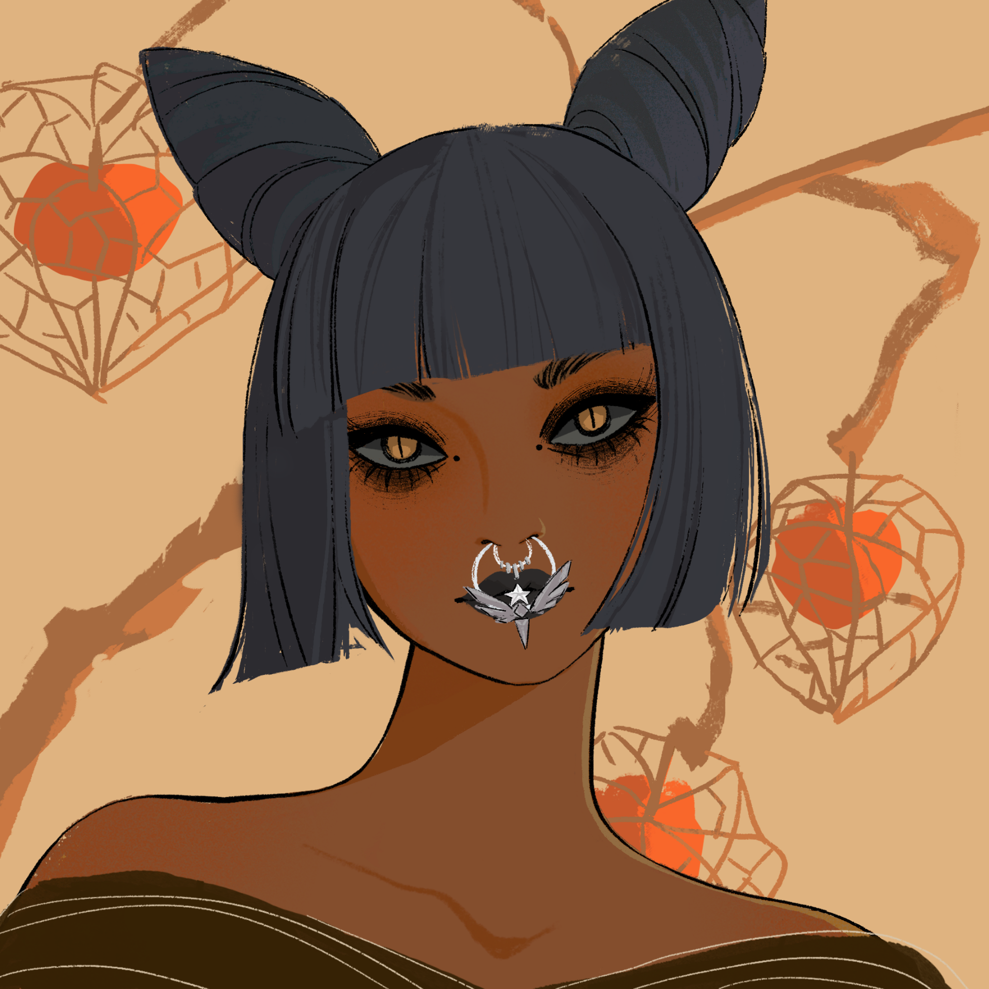 a portrait of Tiatia, the calamitous sparkler