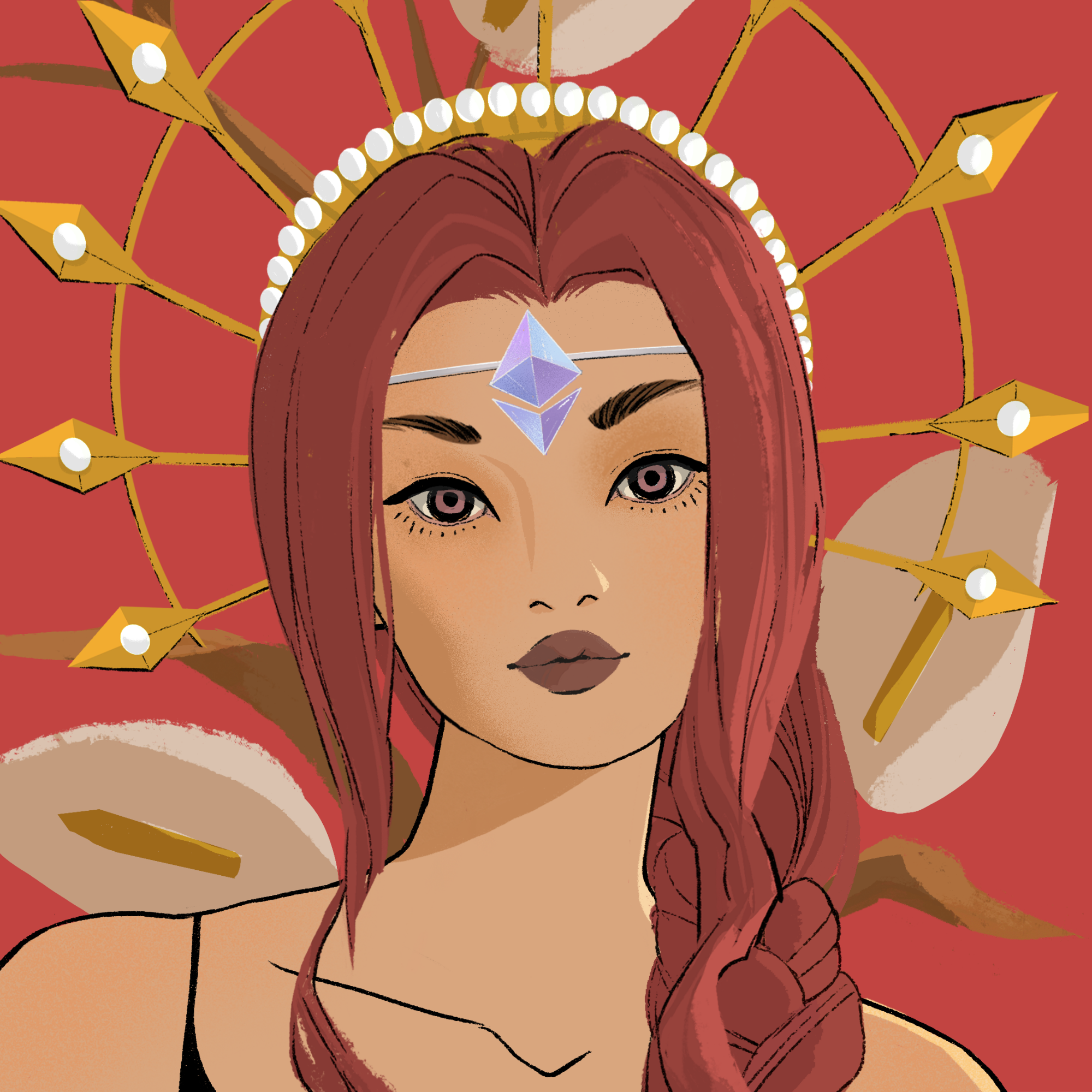 a portrait of Mazurka, the magenta flounce