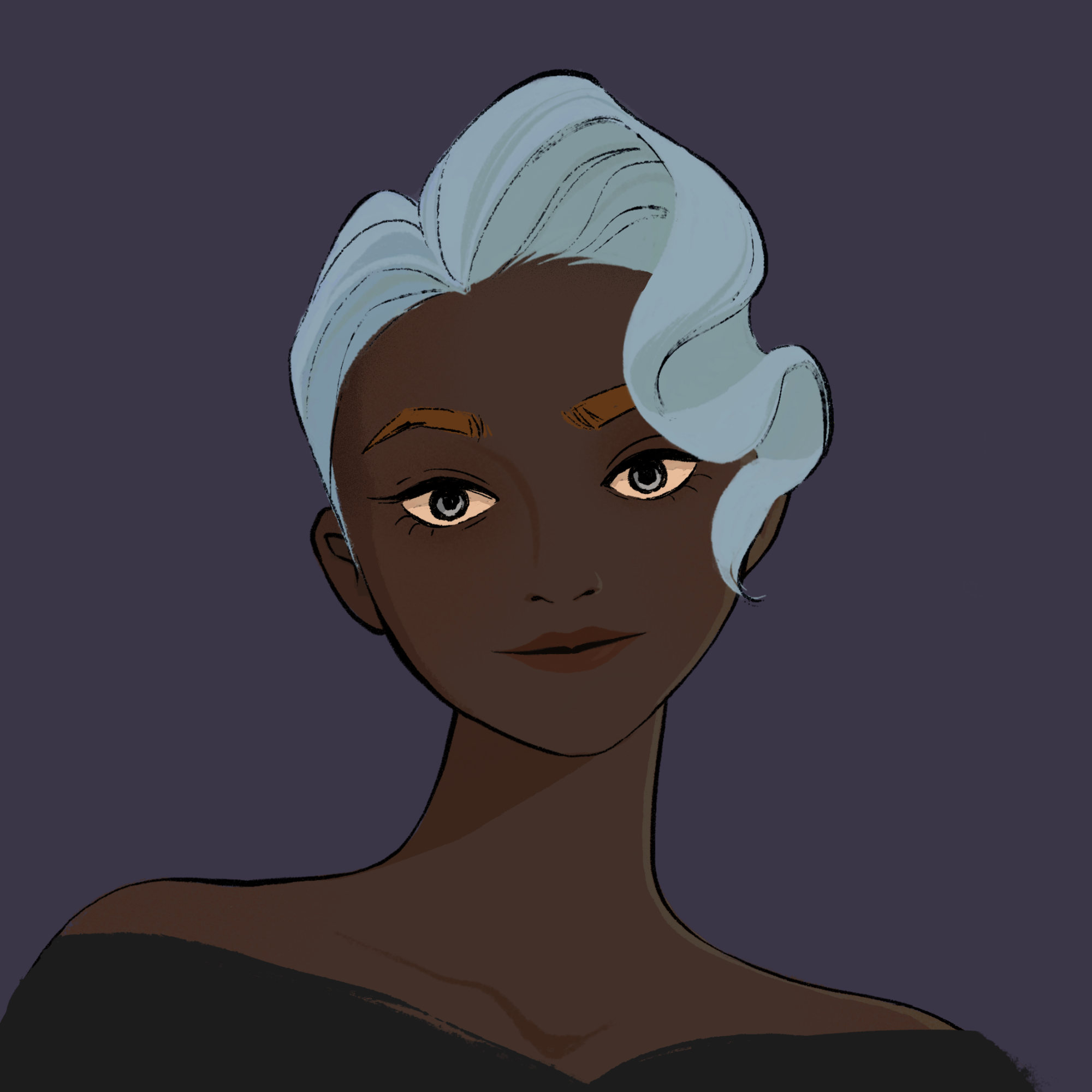 a portrait of Marigold, the pale fountain