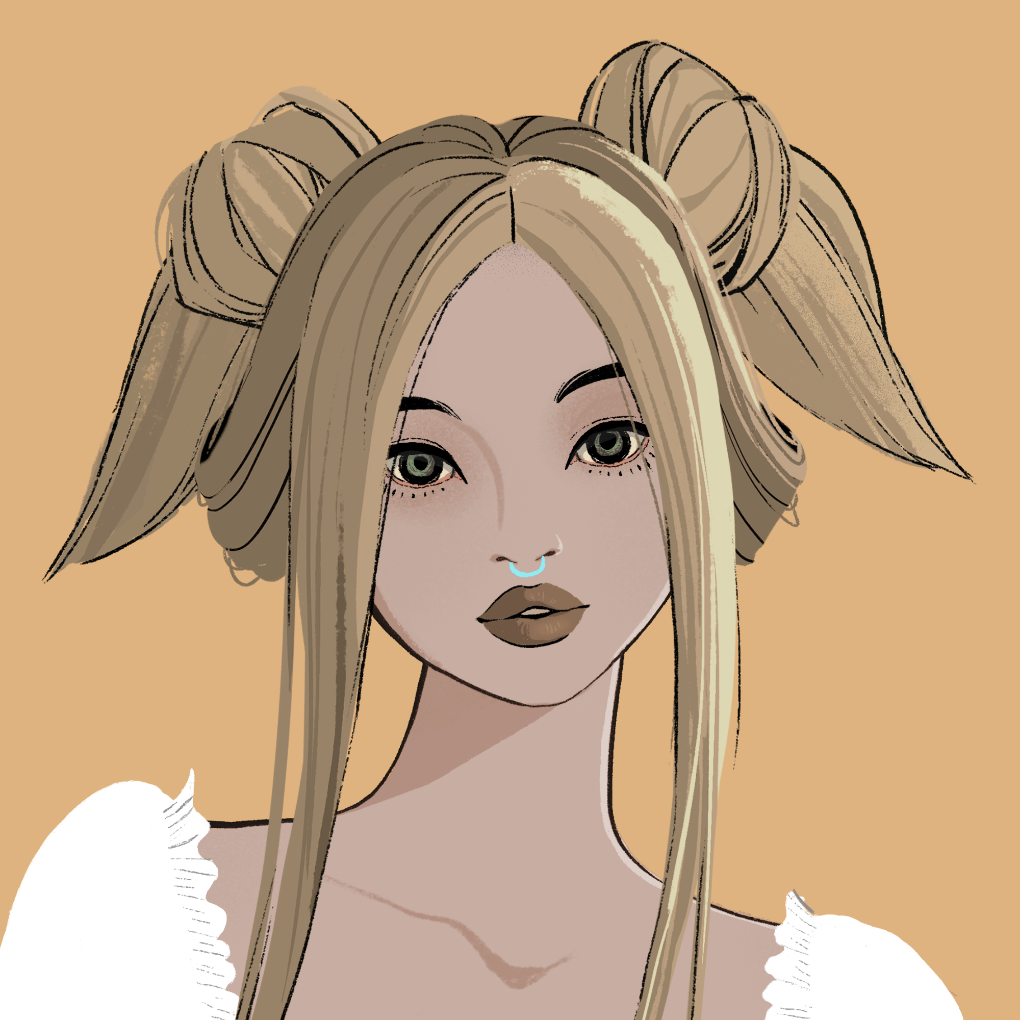 a portrait of Porcini the faceted