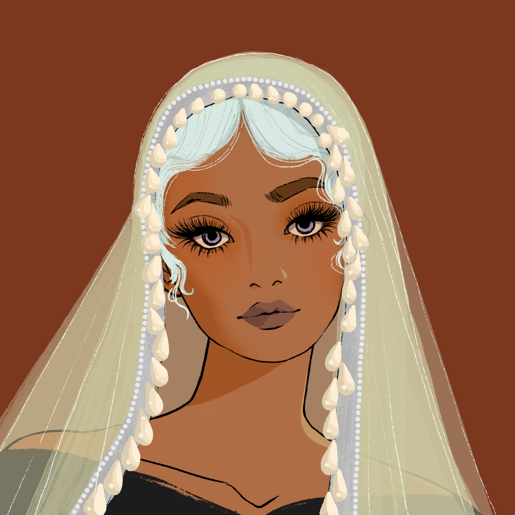 a portrait of Velvet, the seductive crown