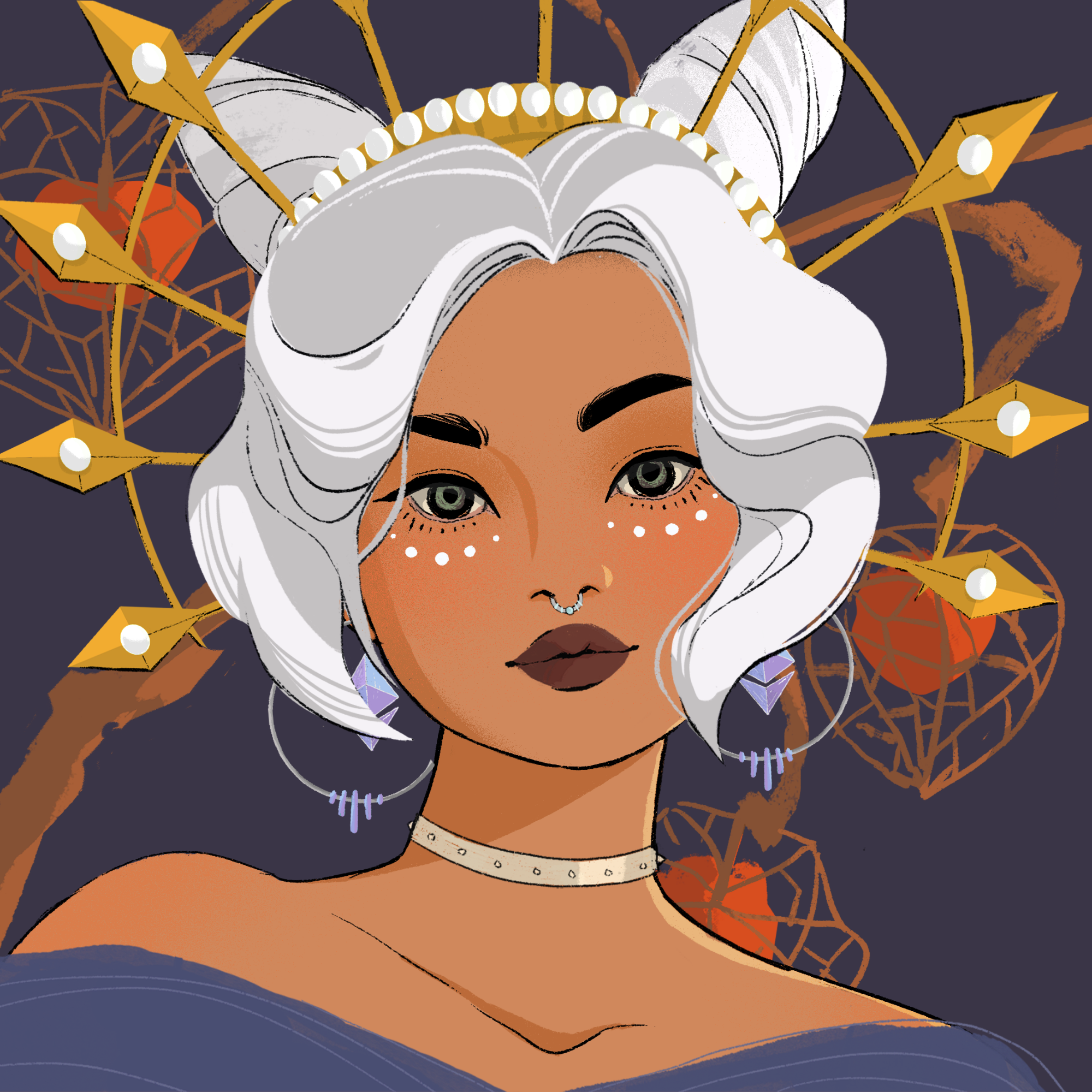 a portrait of Aria, the dazzling braid