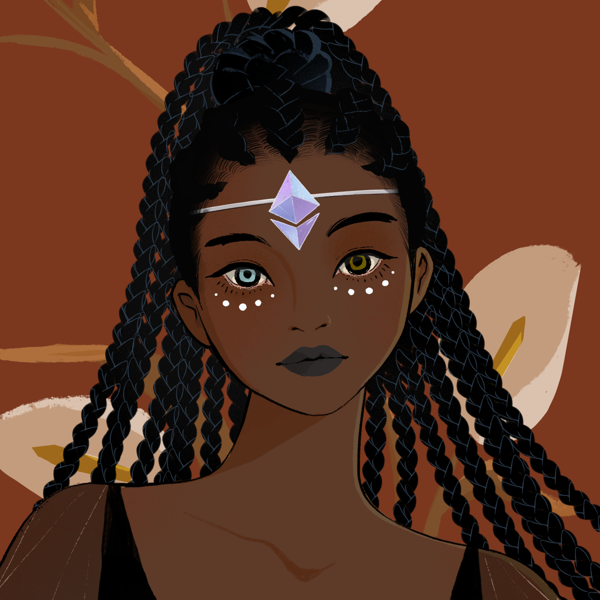 a portrait of Sapphire of the vivarium