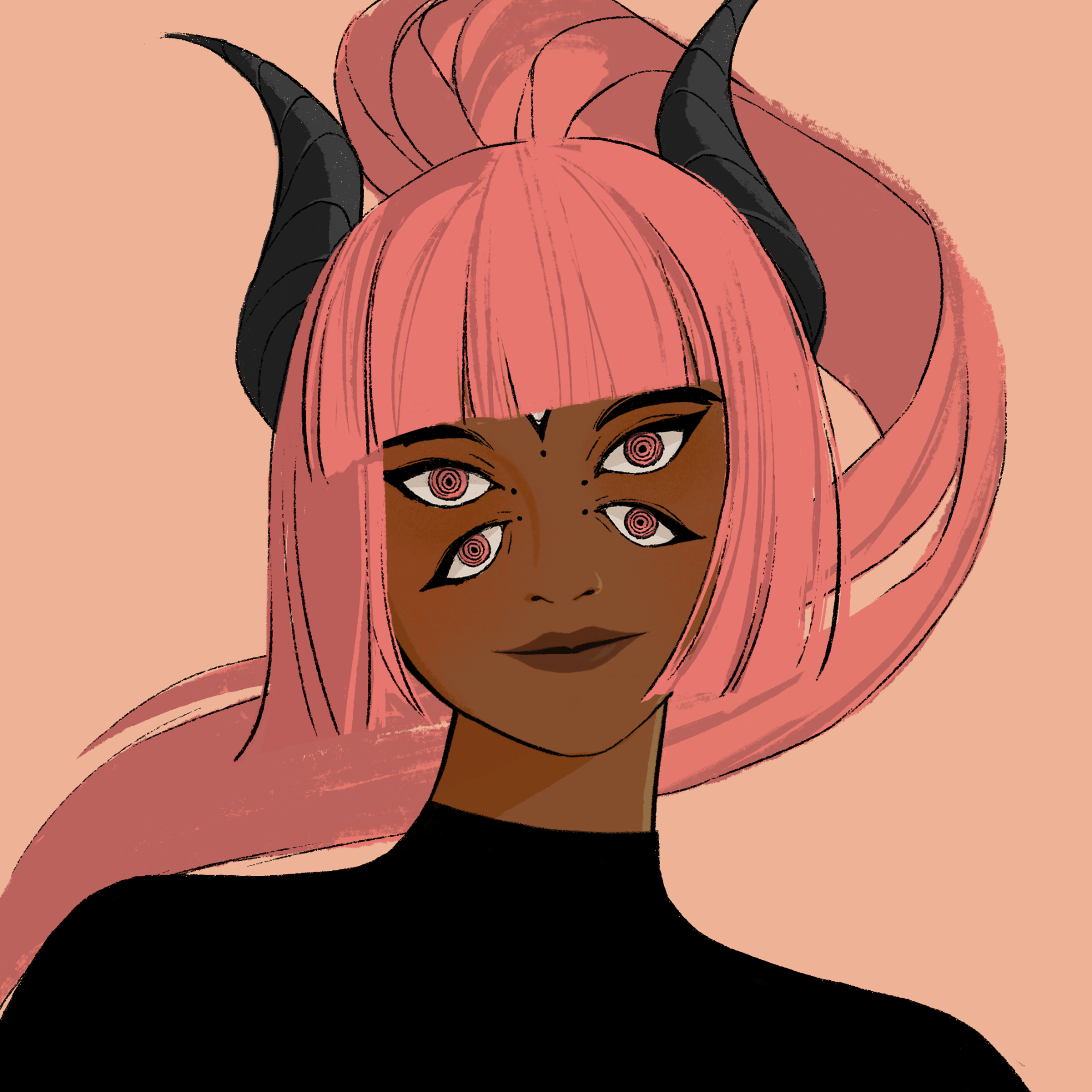 a portrait of Blizzard, the wrathful fire flower