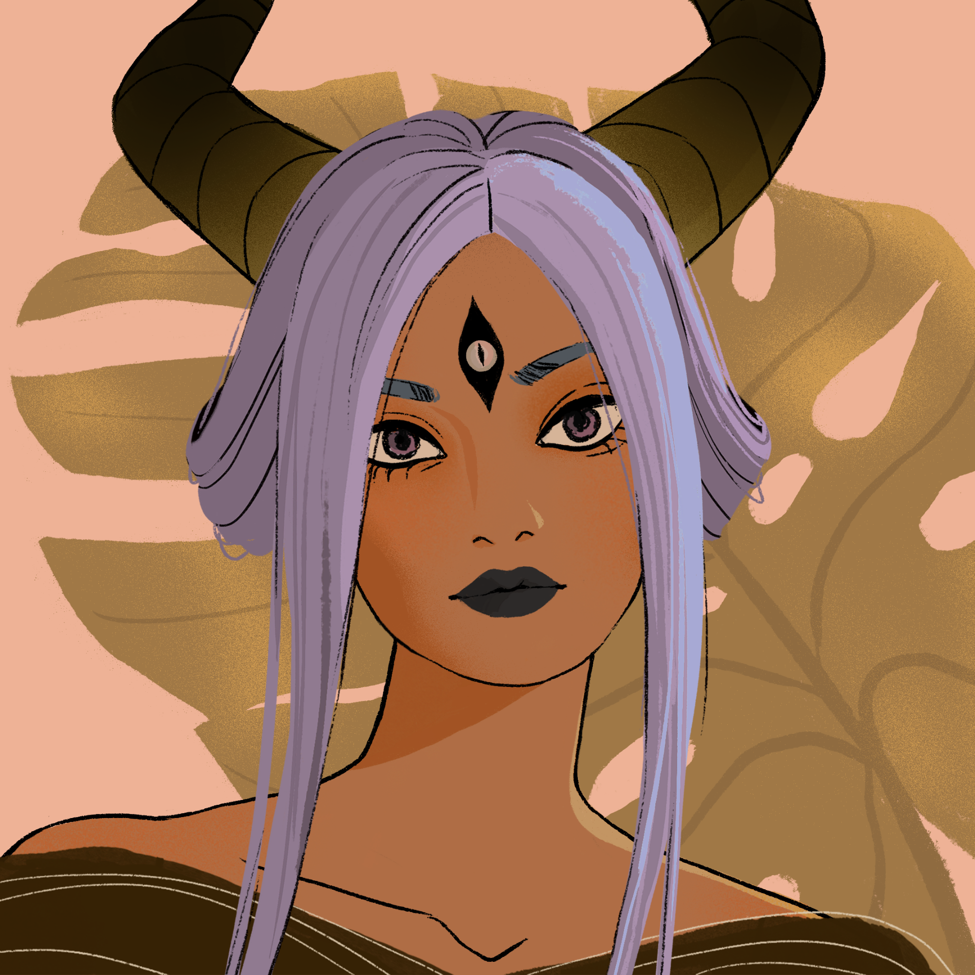 a portrait of Methana the raging