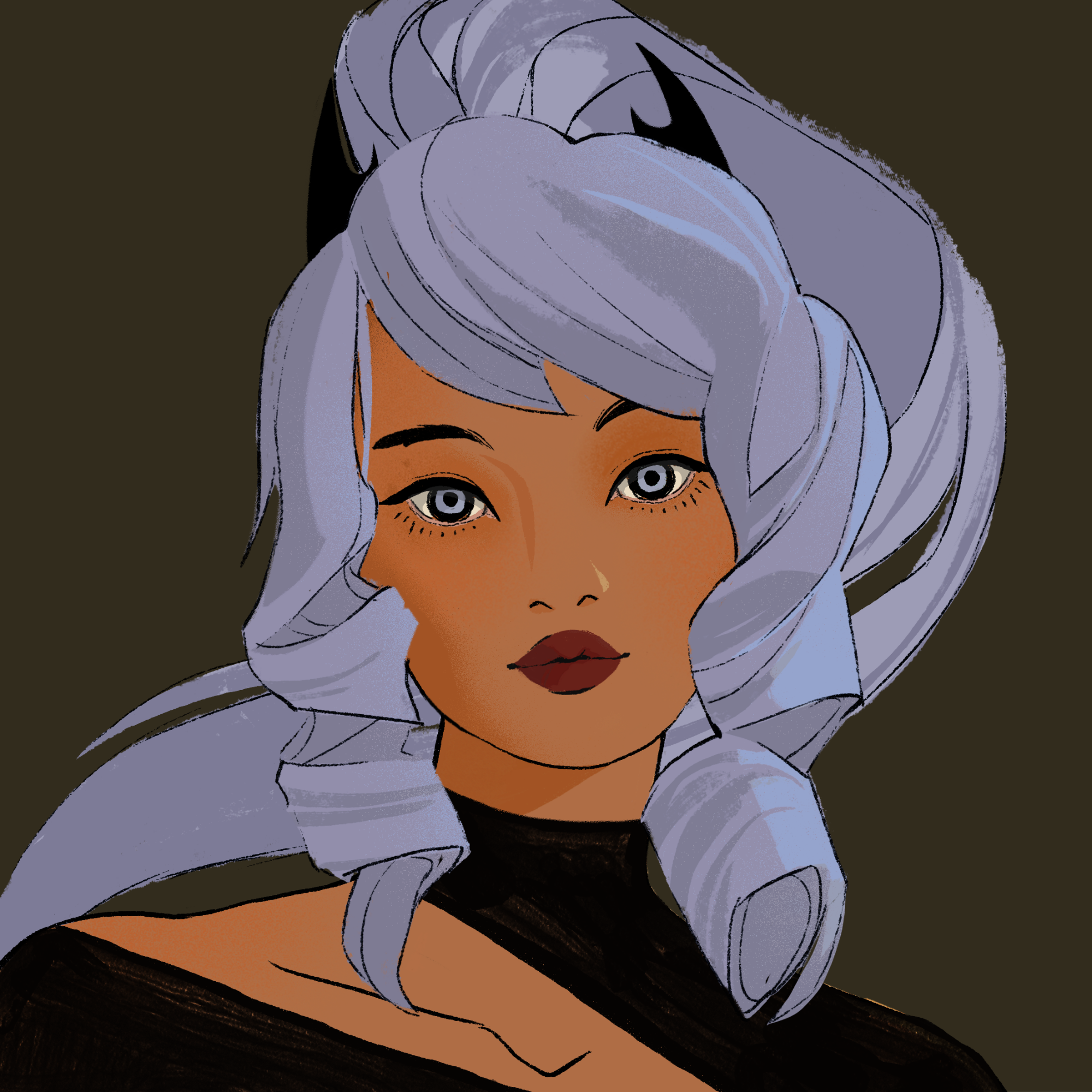 a portrait of Hadar inkwell
