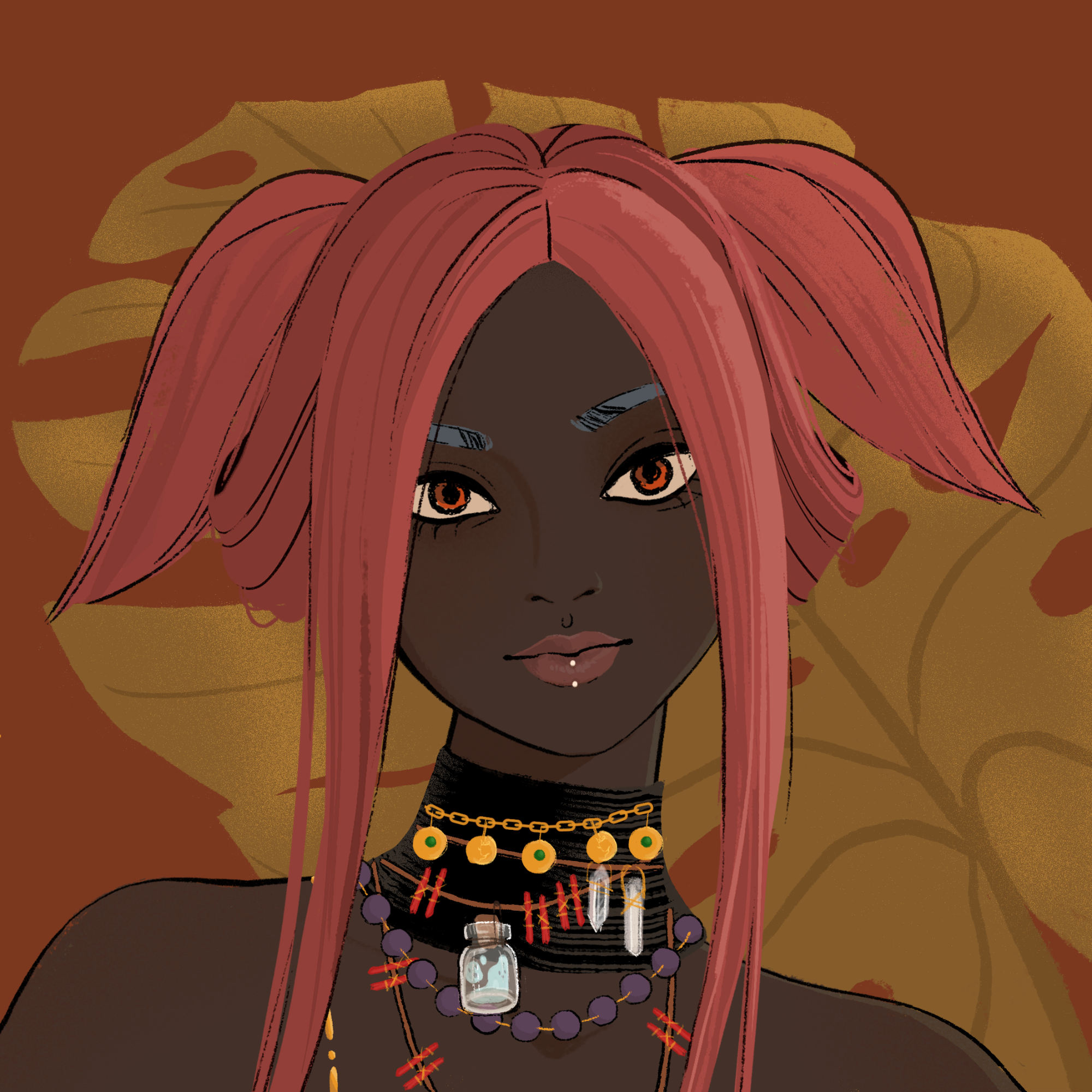 a portrait of Saba, the burgundy floe