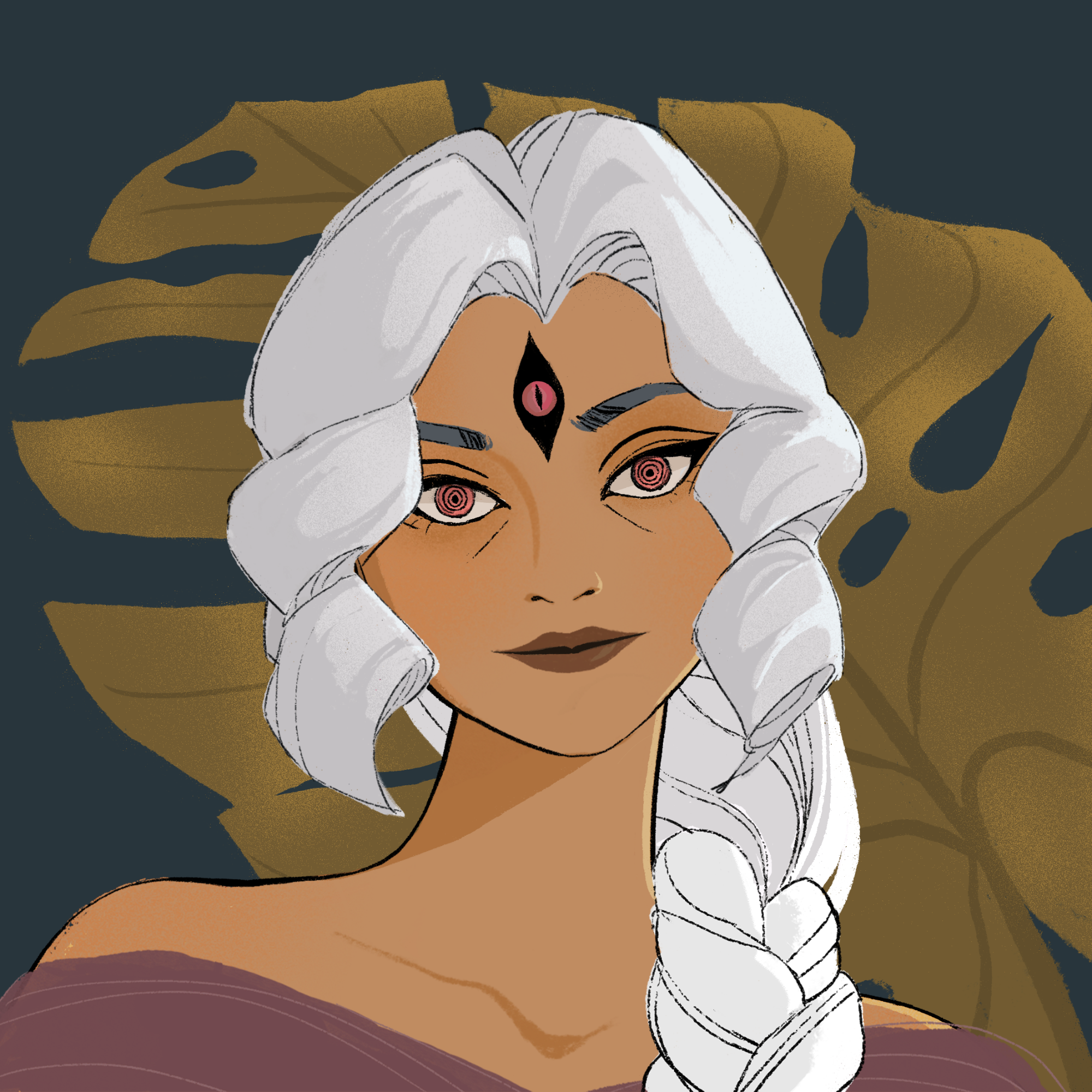 a portrait of Mango, the absorbant loch