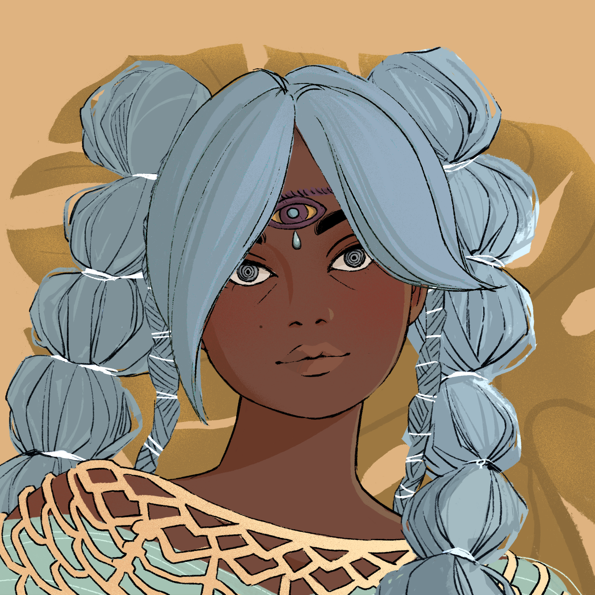 a portrait of Lilac kelp