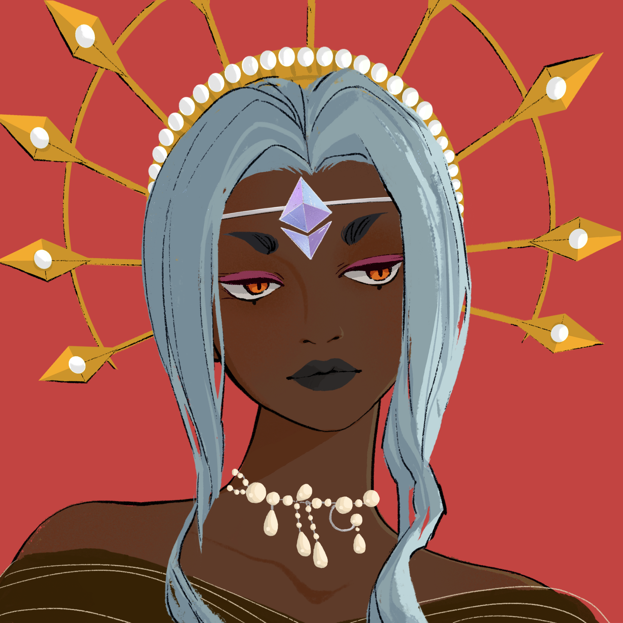 a portrait of Suede, the stunning braid