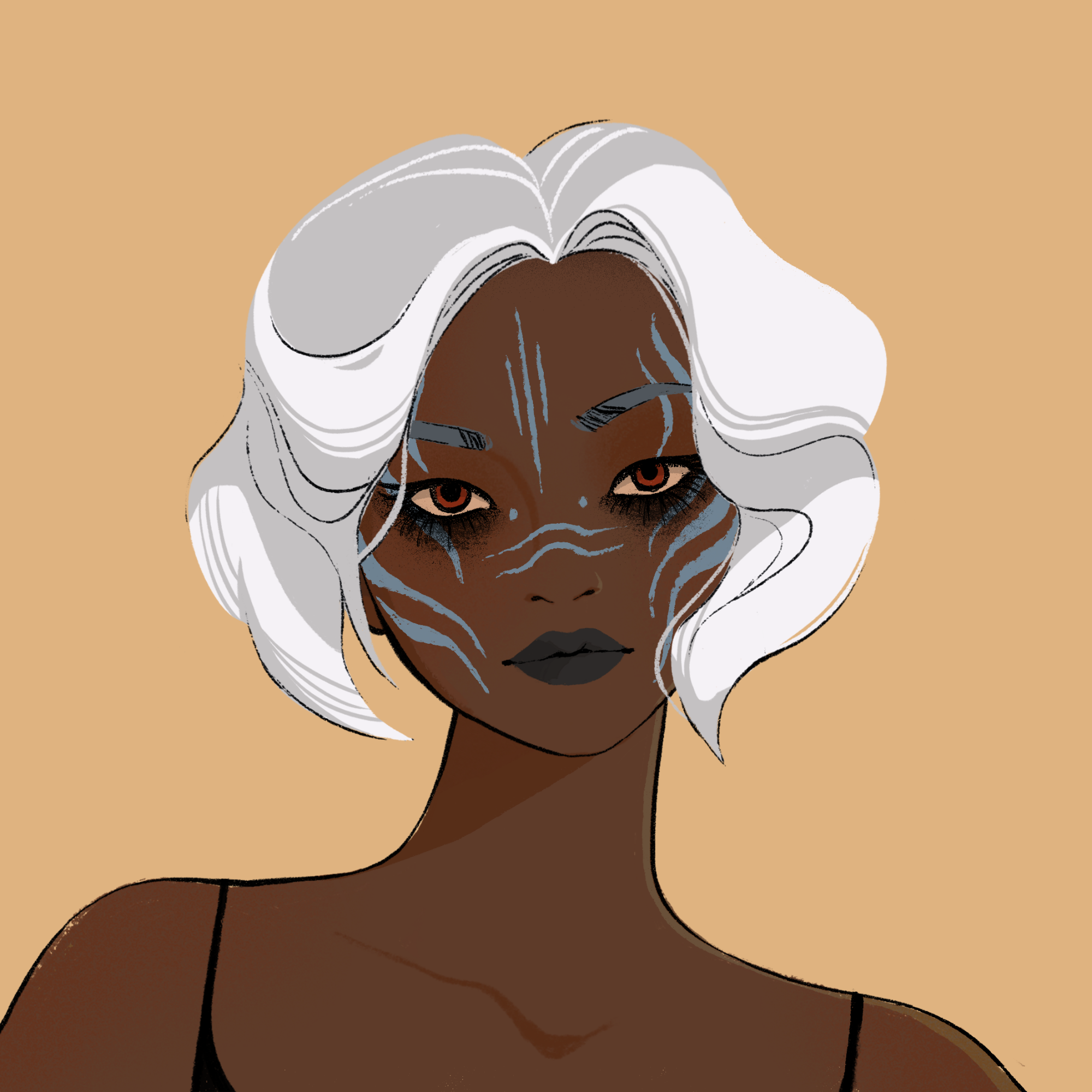 a portrait of Atka, the veracious inferno