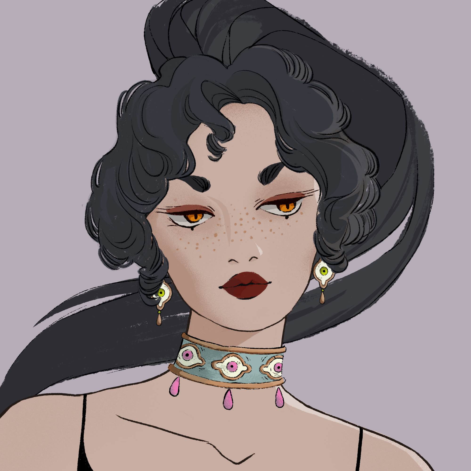 a portrait of Acerola, the still wind