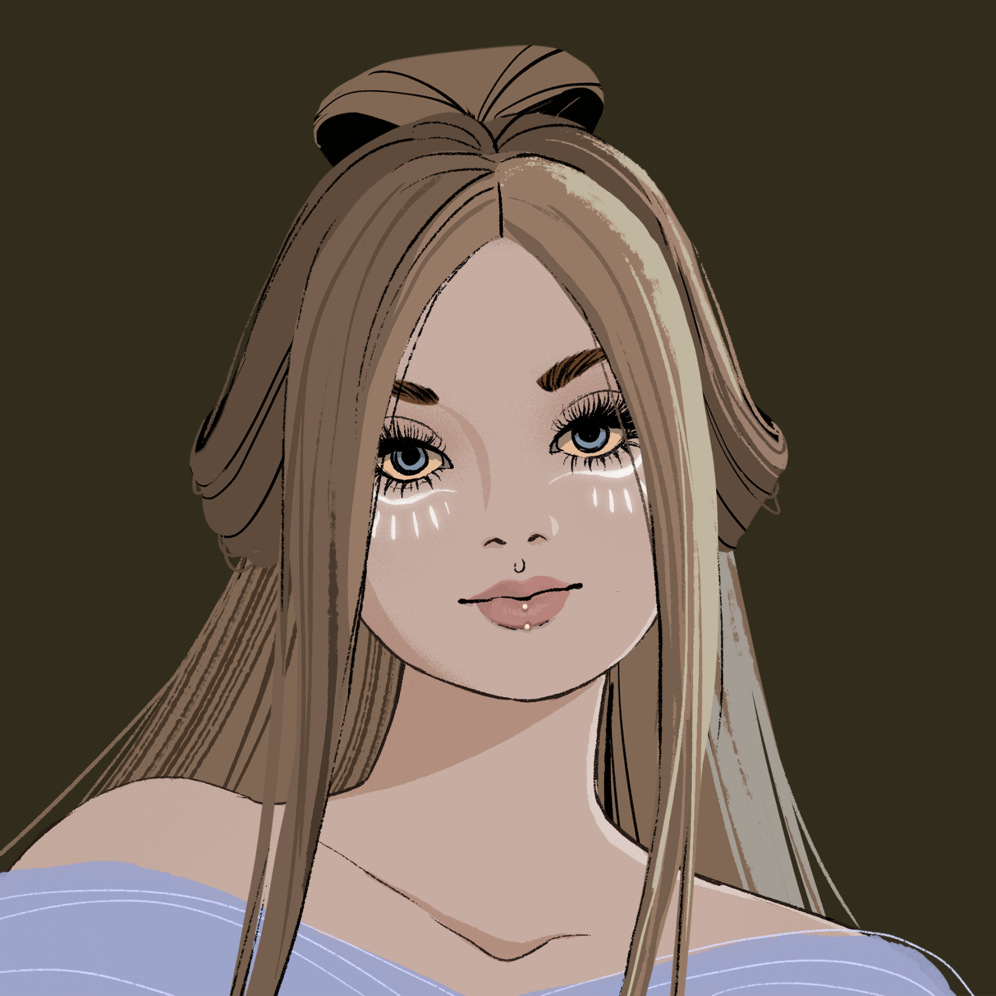 a portrait of Zinnia the buttery