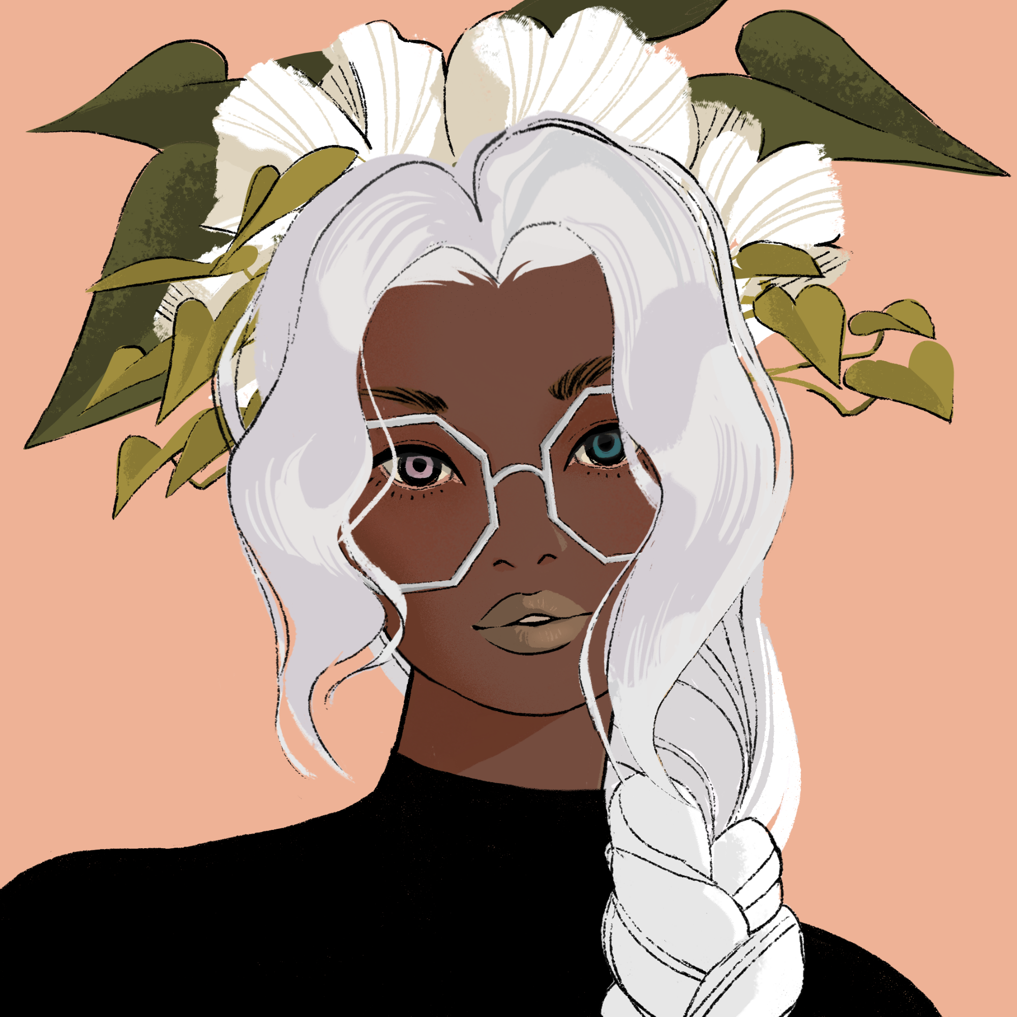 a portrait of Granny frisee