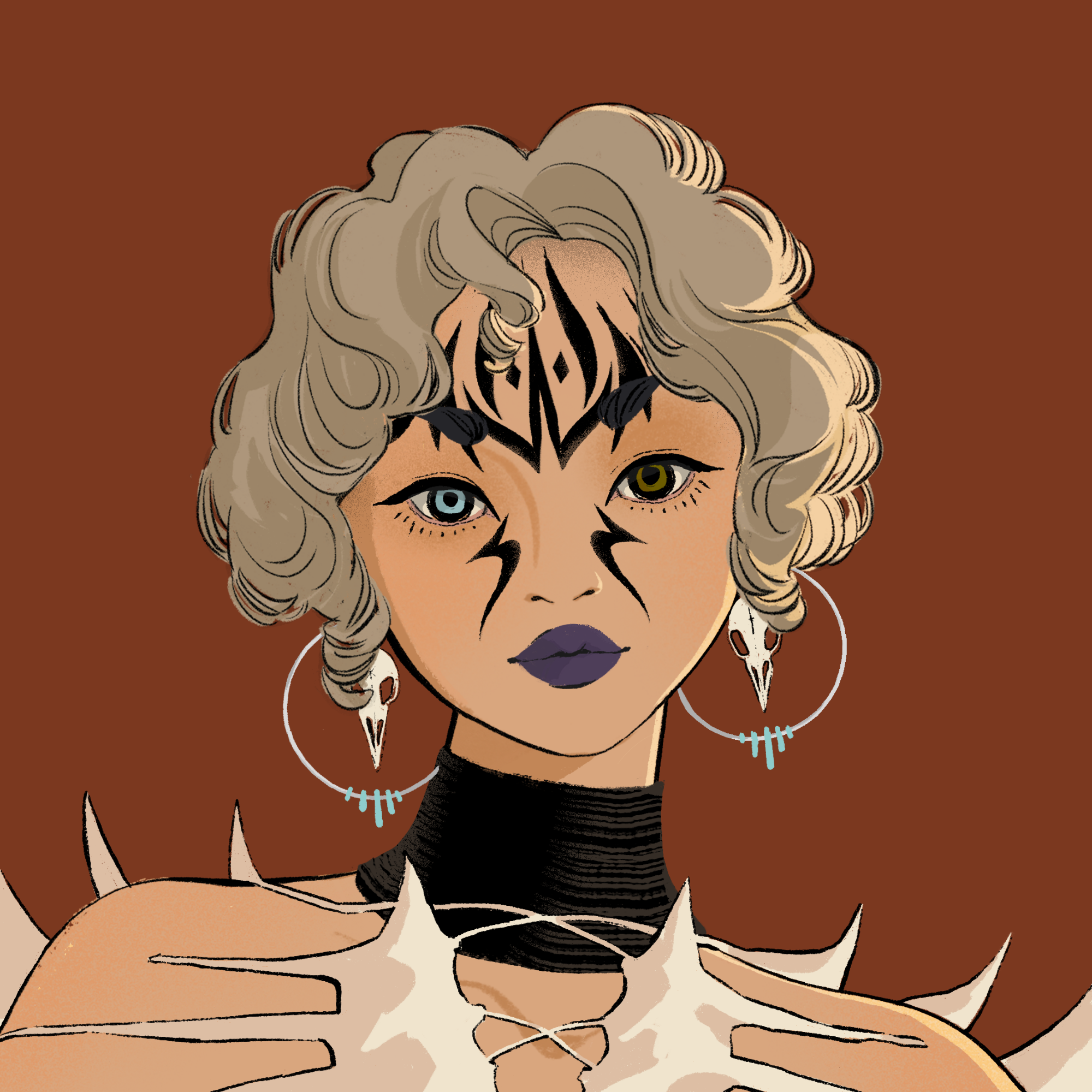 a portrait of Adatara, the smoking permafrost