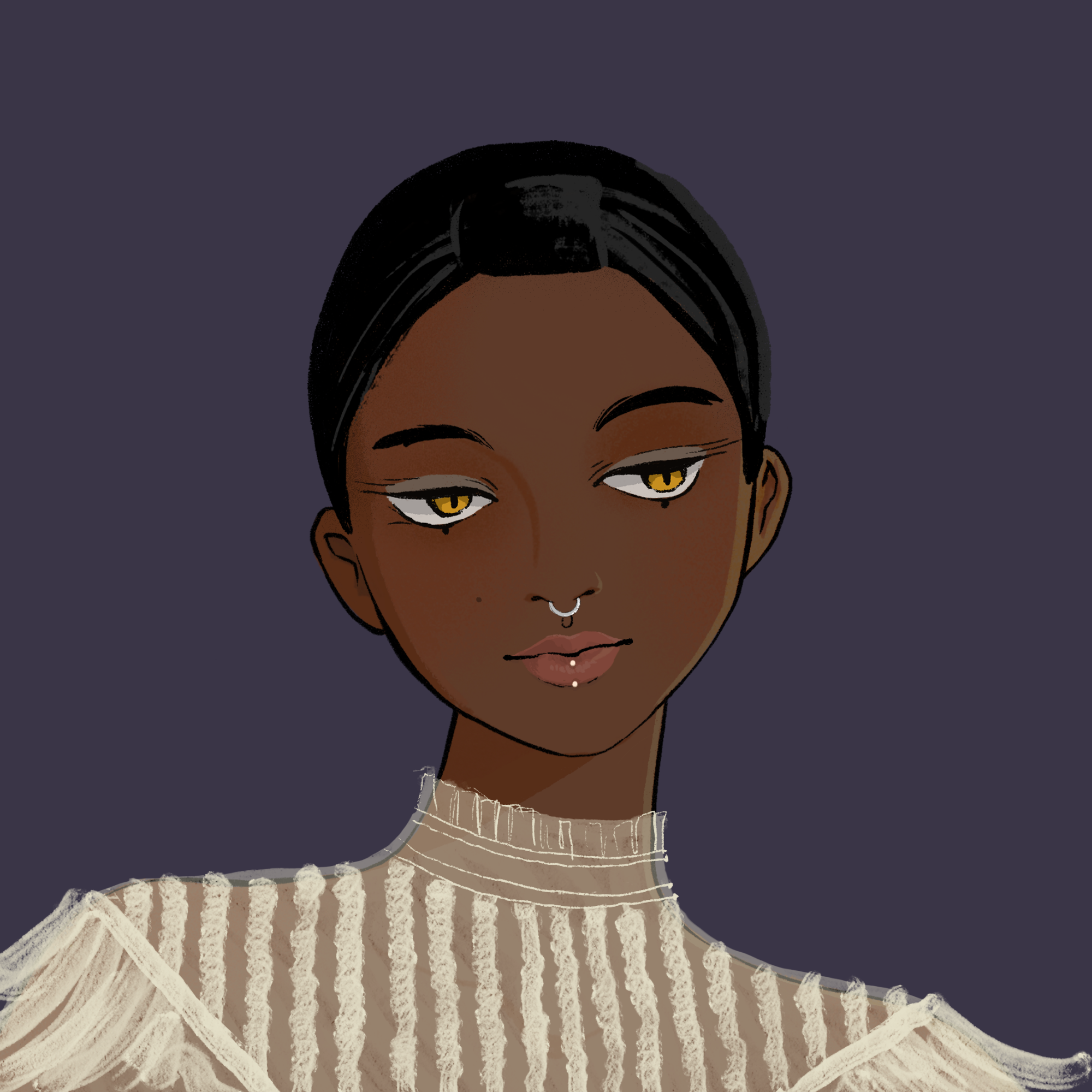 a portrait of Hafnium of the demon market