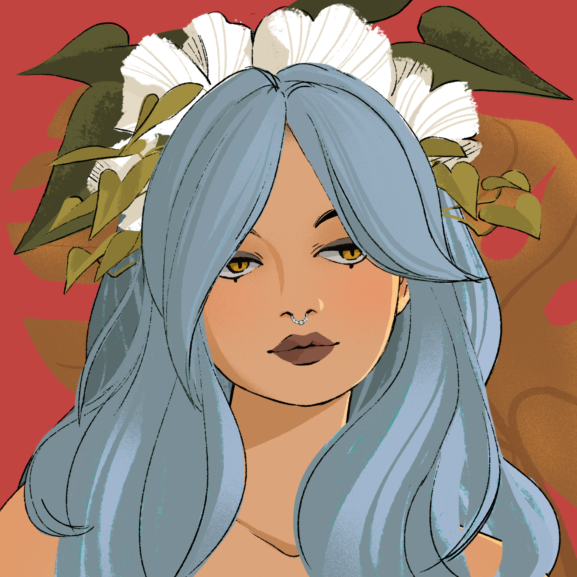 a portrait of Hemp bramble