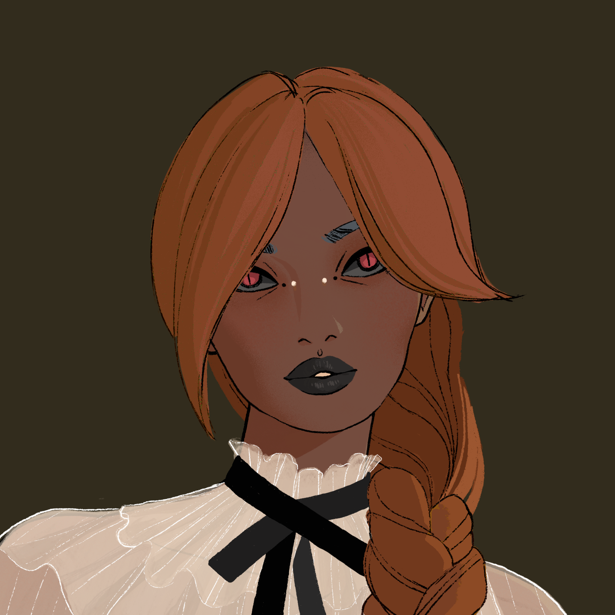 a portrait of Fuchsin the elegant