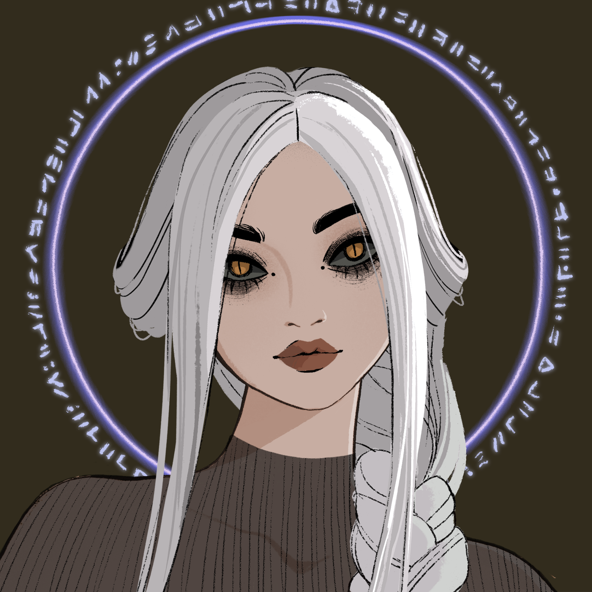 a portrait of Lyra, the flippant quill