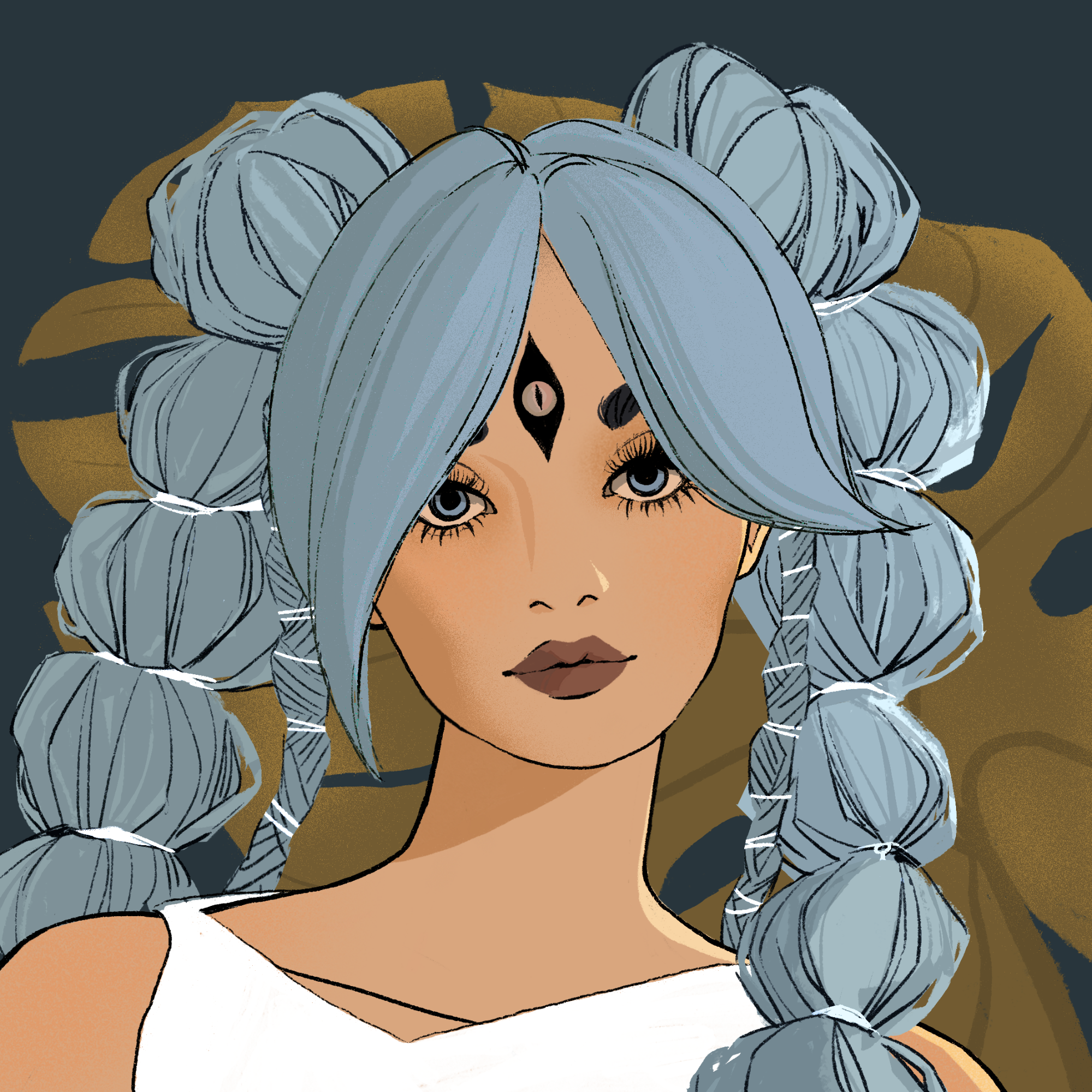 a portrait of Zinnia, the indistinct candle