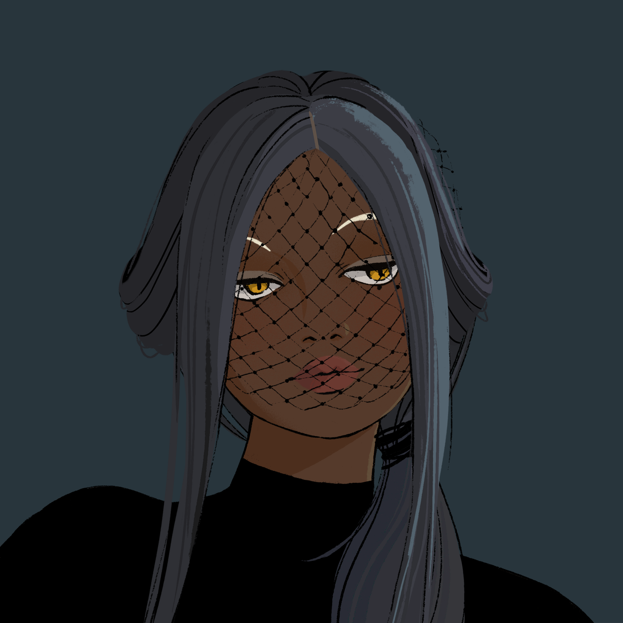 a portrait of Ethyl, the shadowed vigil