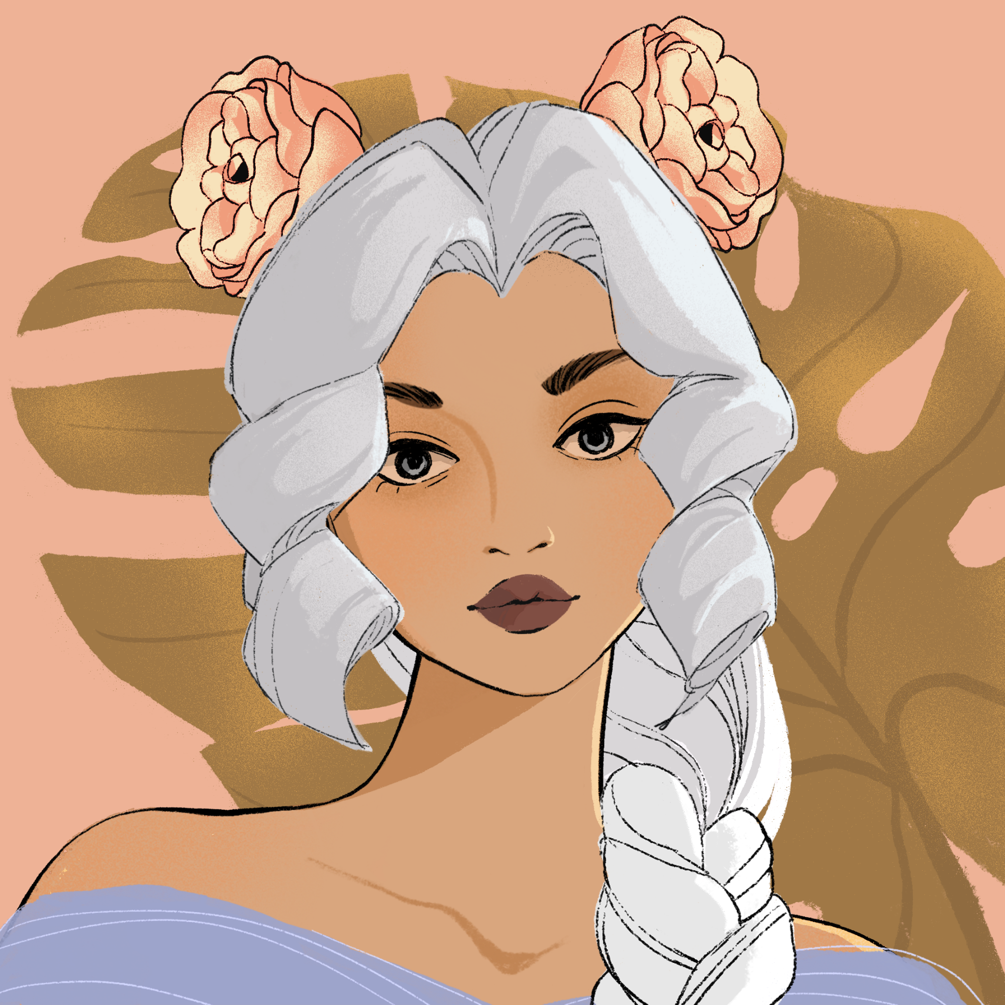 a portrait of Okra haystack