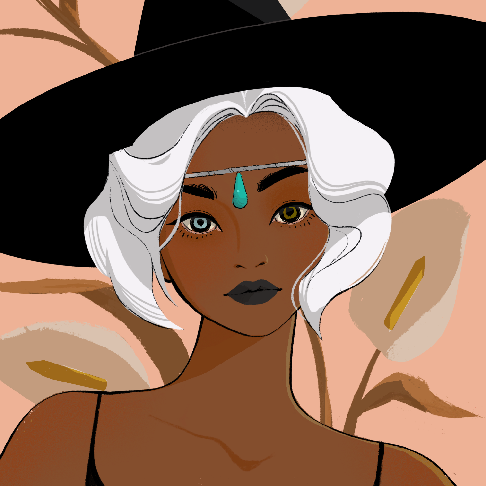 a portrait of Turquoise the fascinating