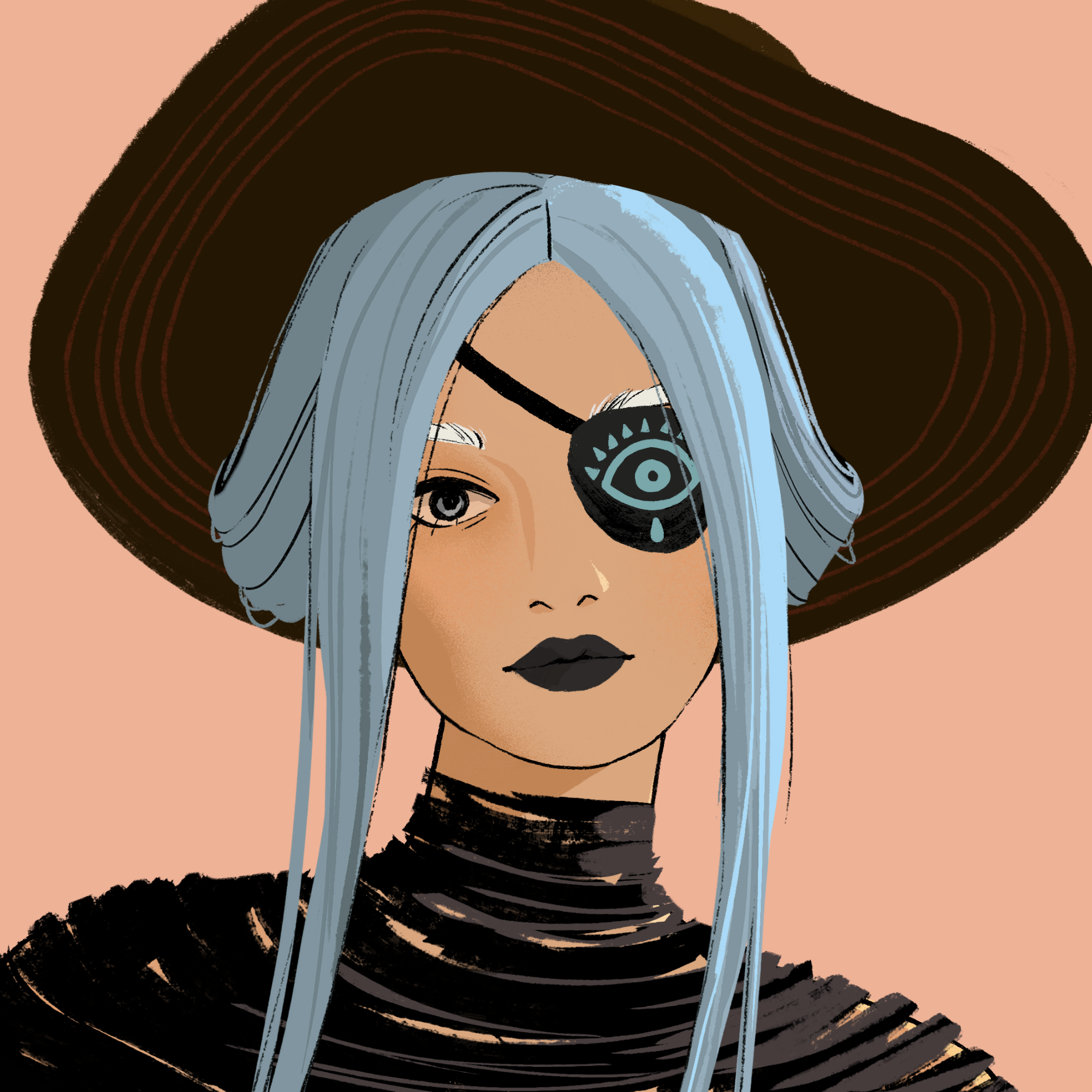 a portrait of Cherimoya, the sparkling glass