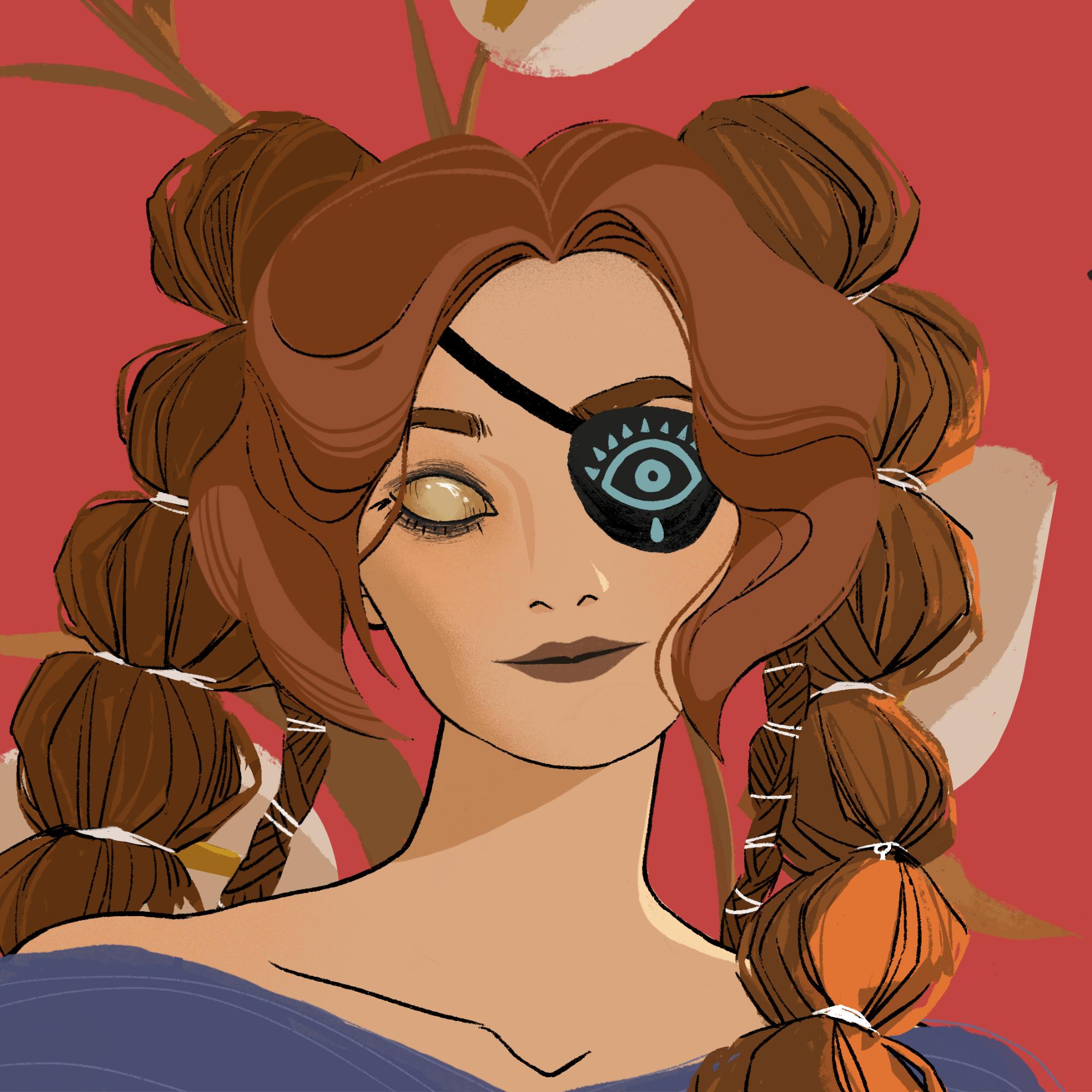 a portrait of Plum the salty